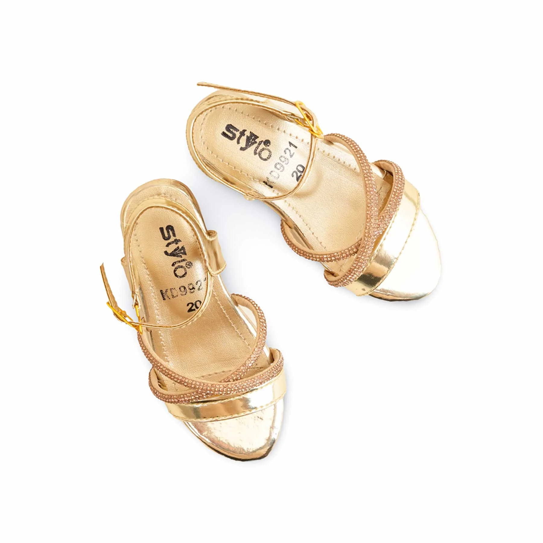 Girls Golden Fancy Sandal KD9921 - Image 5