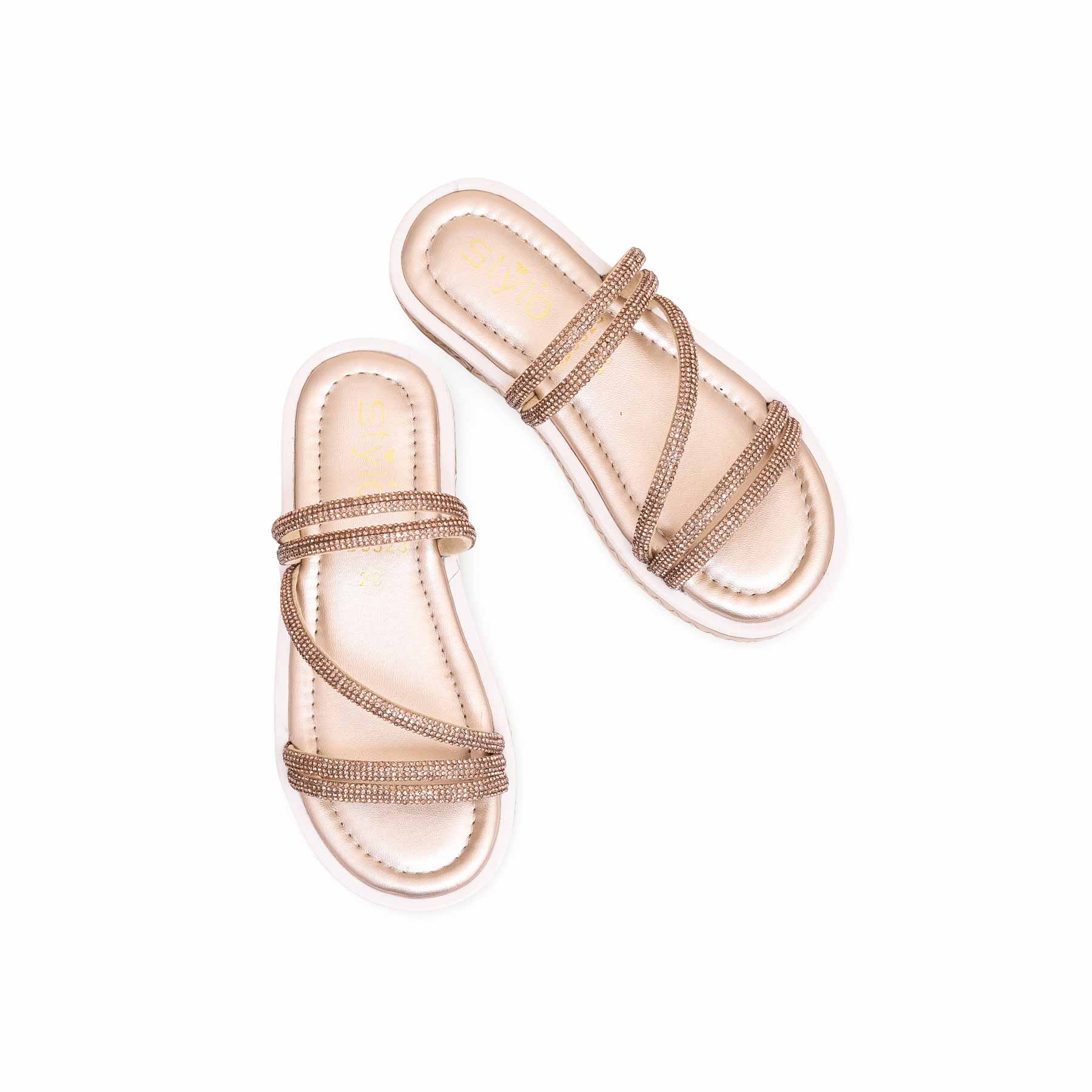 Girls Golden Fancy Slipper KD5523 - Image 5