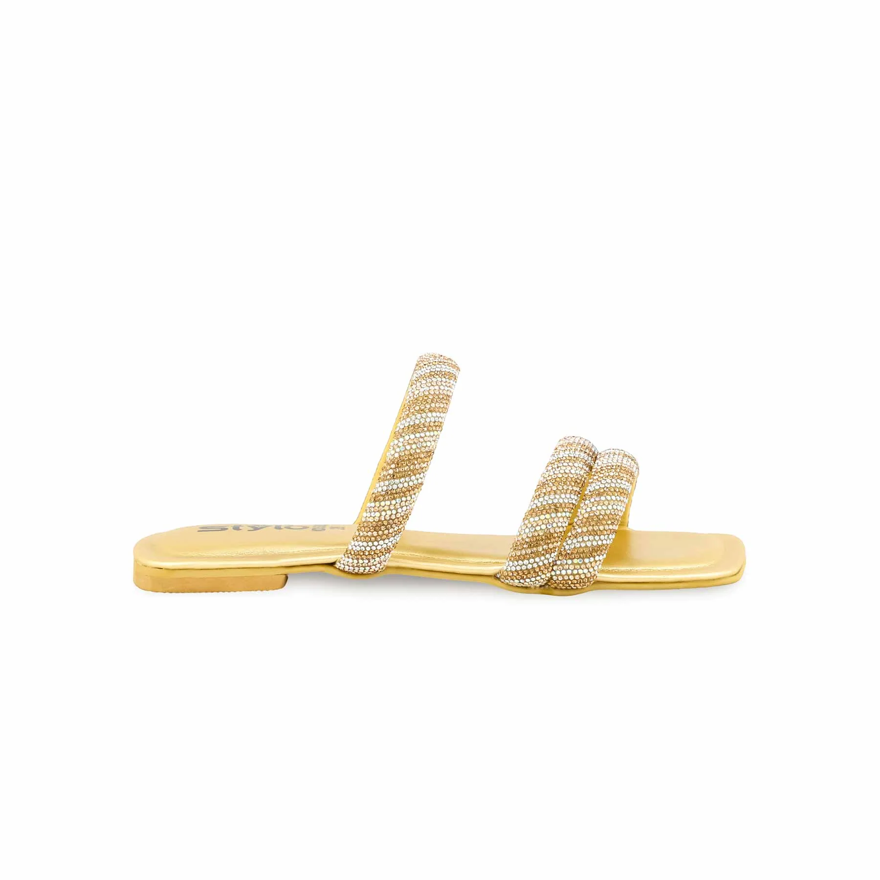 Girls Golden Fancy Slipper KD5535 - Image 2