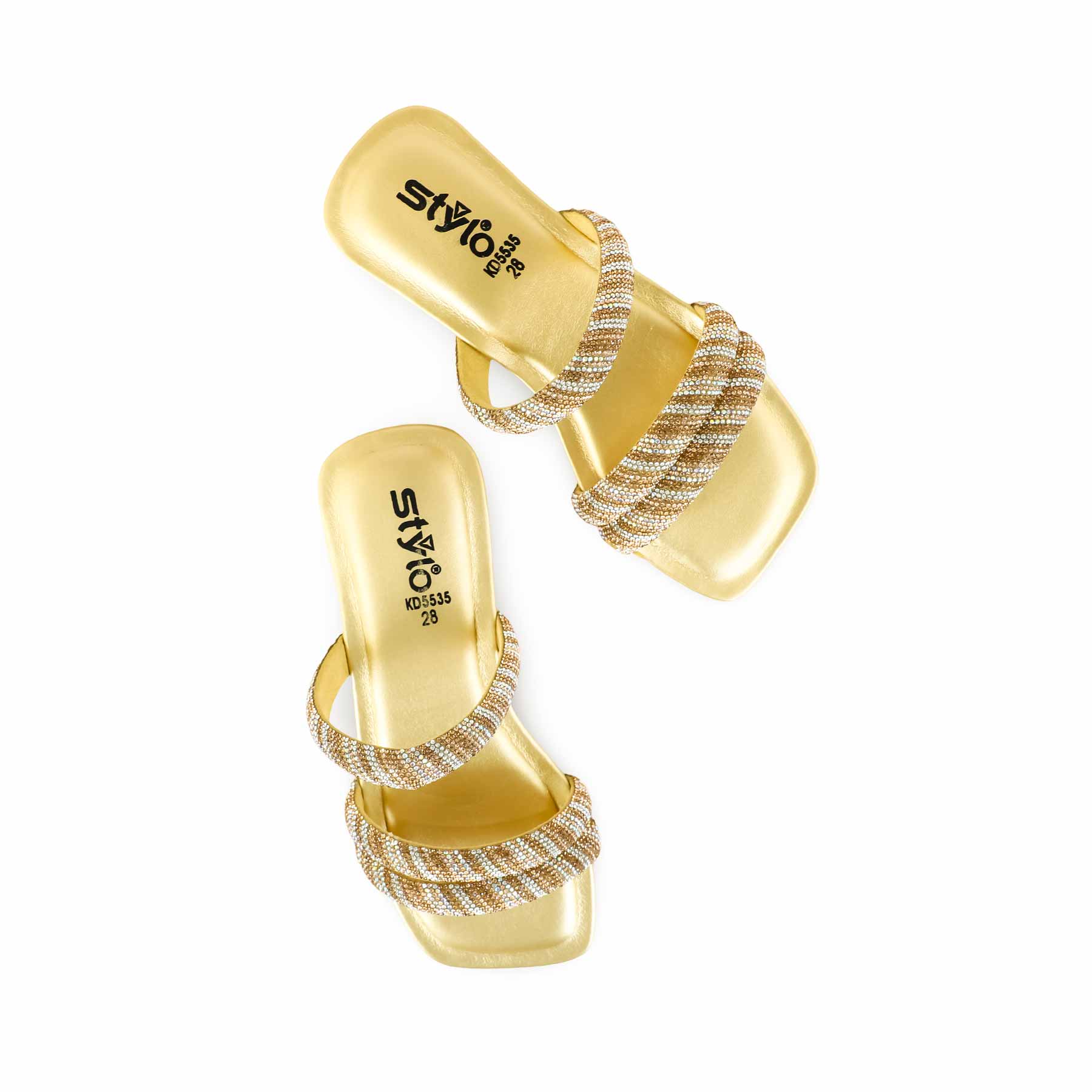 Girls Golden Fancy Slipper KD5535 - Image 5