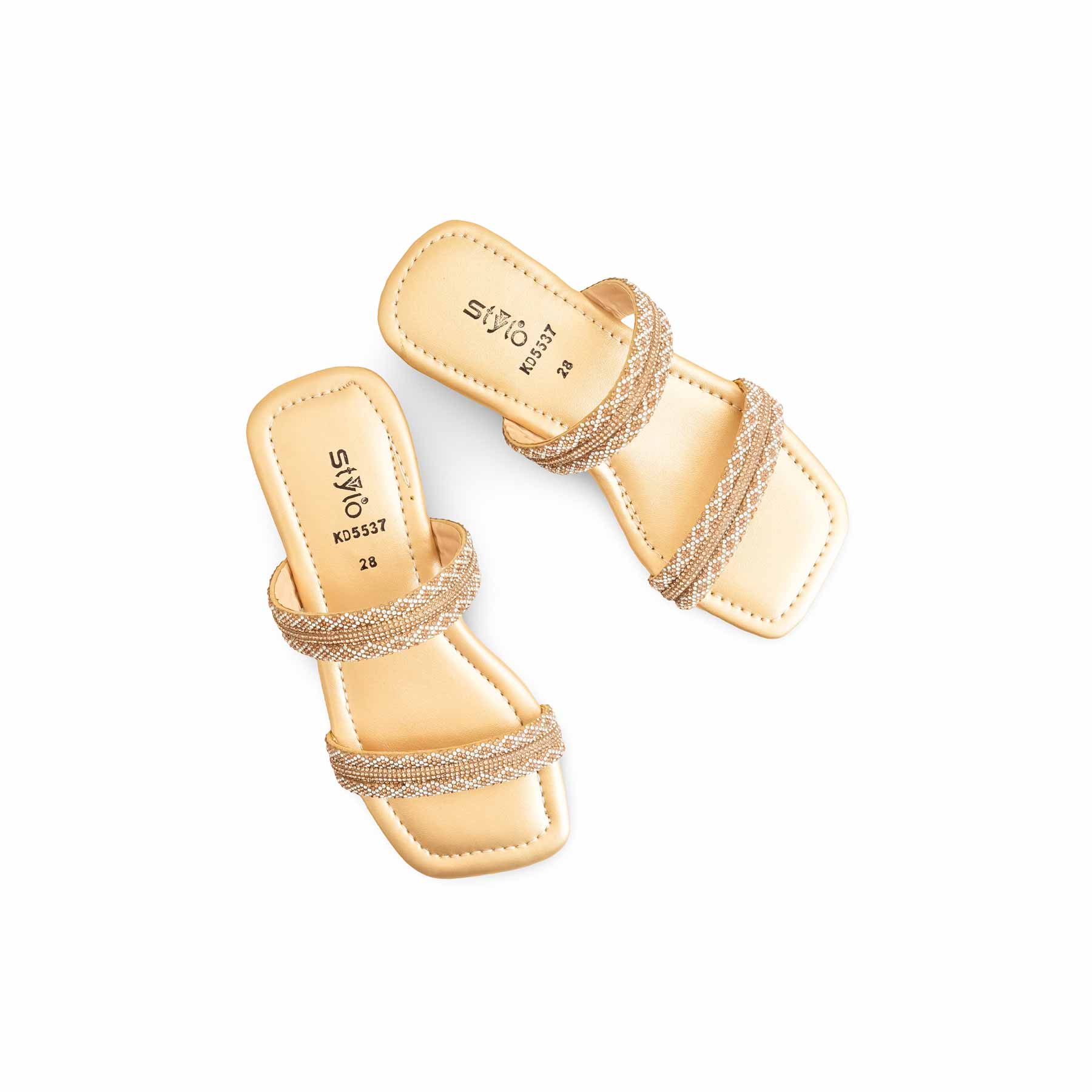 Girls Golden Fancy Slipper KD5537 - Image 5