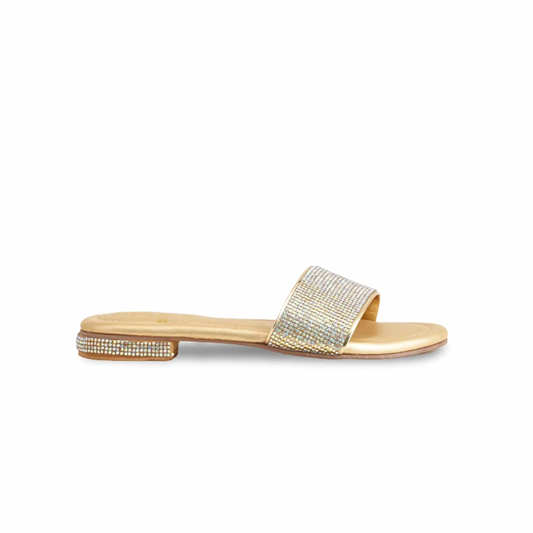 Girls Golden Fancy Slipper KD5543 - Image 2