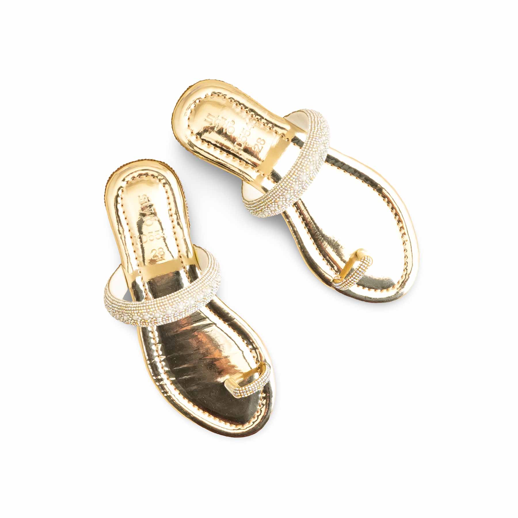 Girls Golden Fancy Slipper KD5546 - Image 5