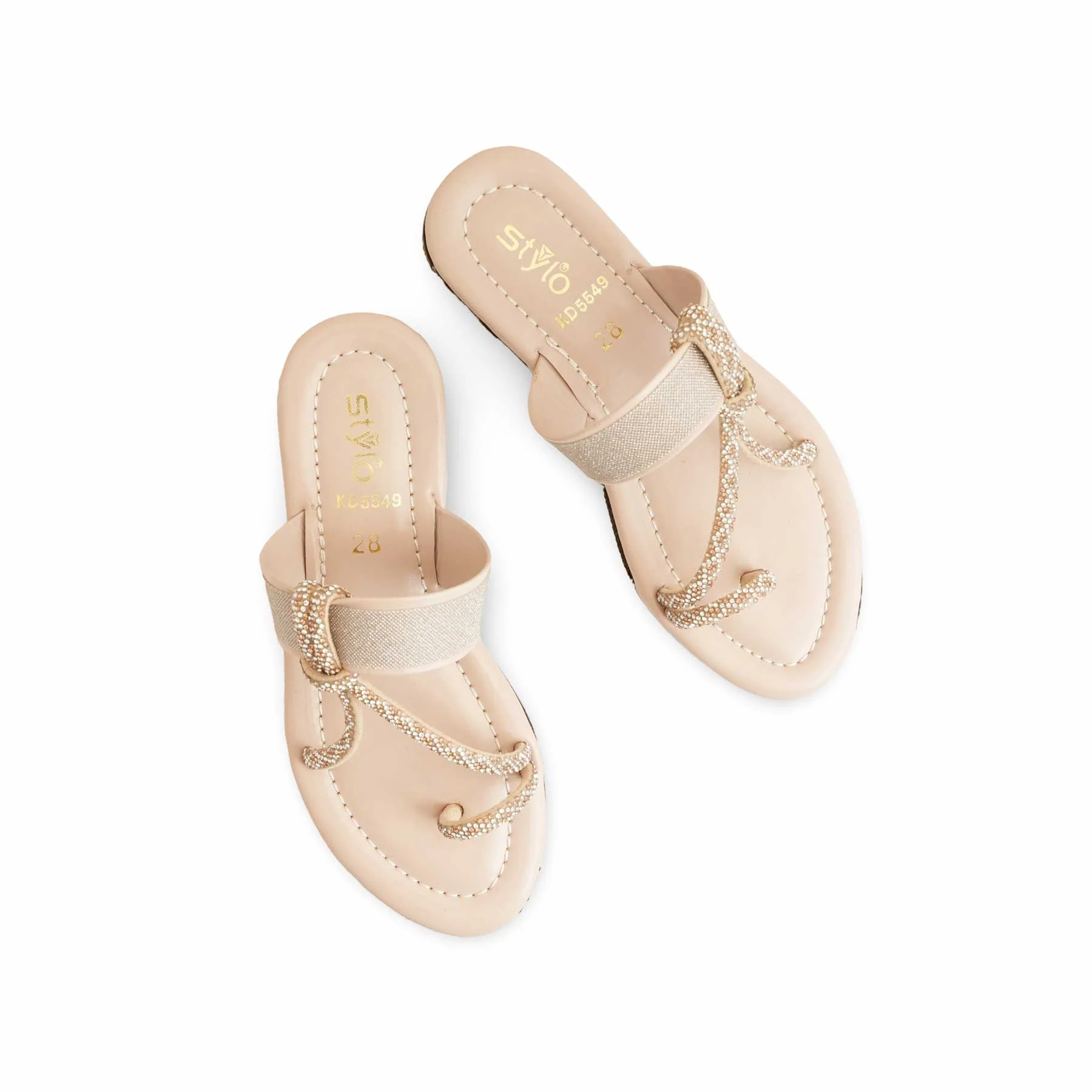Girls Golden Fancy Slipper KD5549 - Image 5
