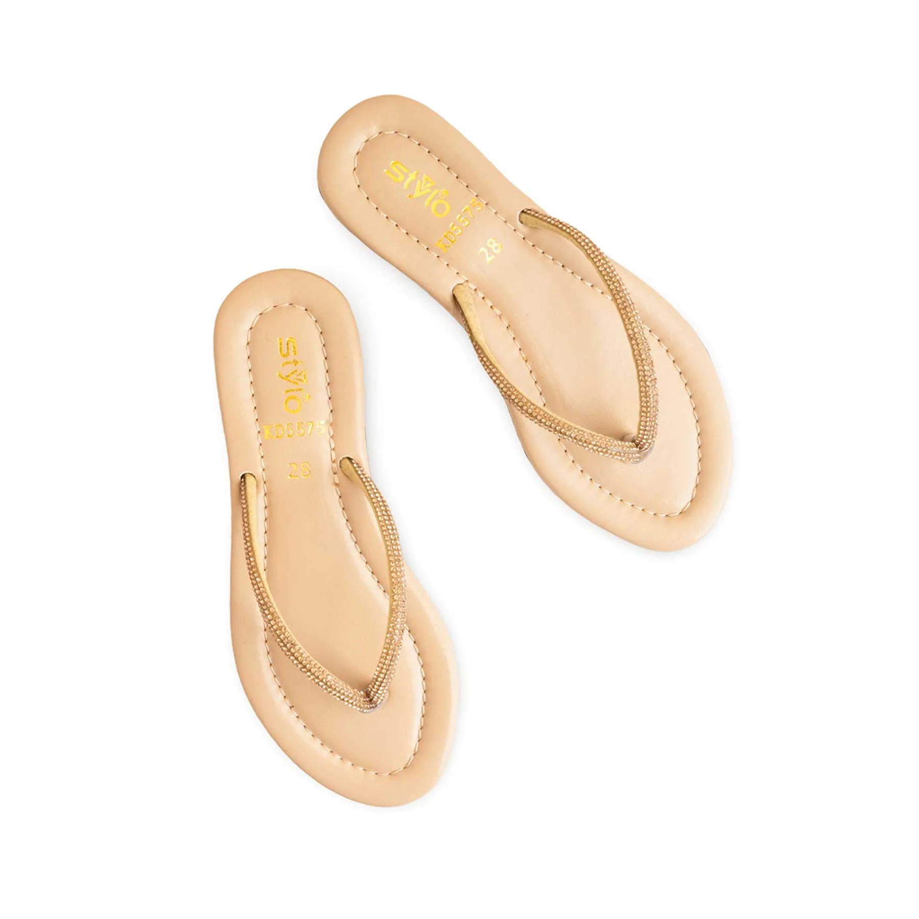 Girls Golden Fancy Slipper KD5575 - Image 4