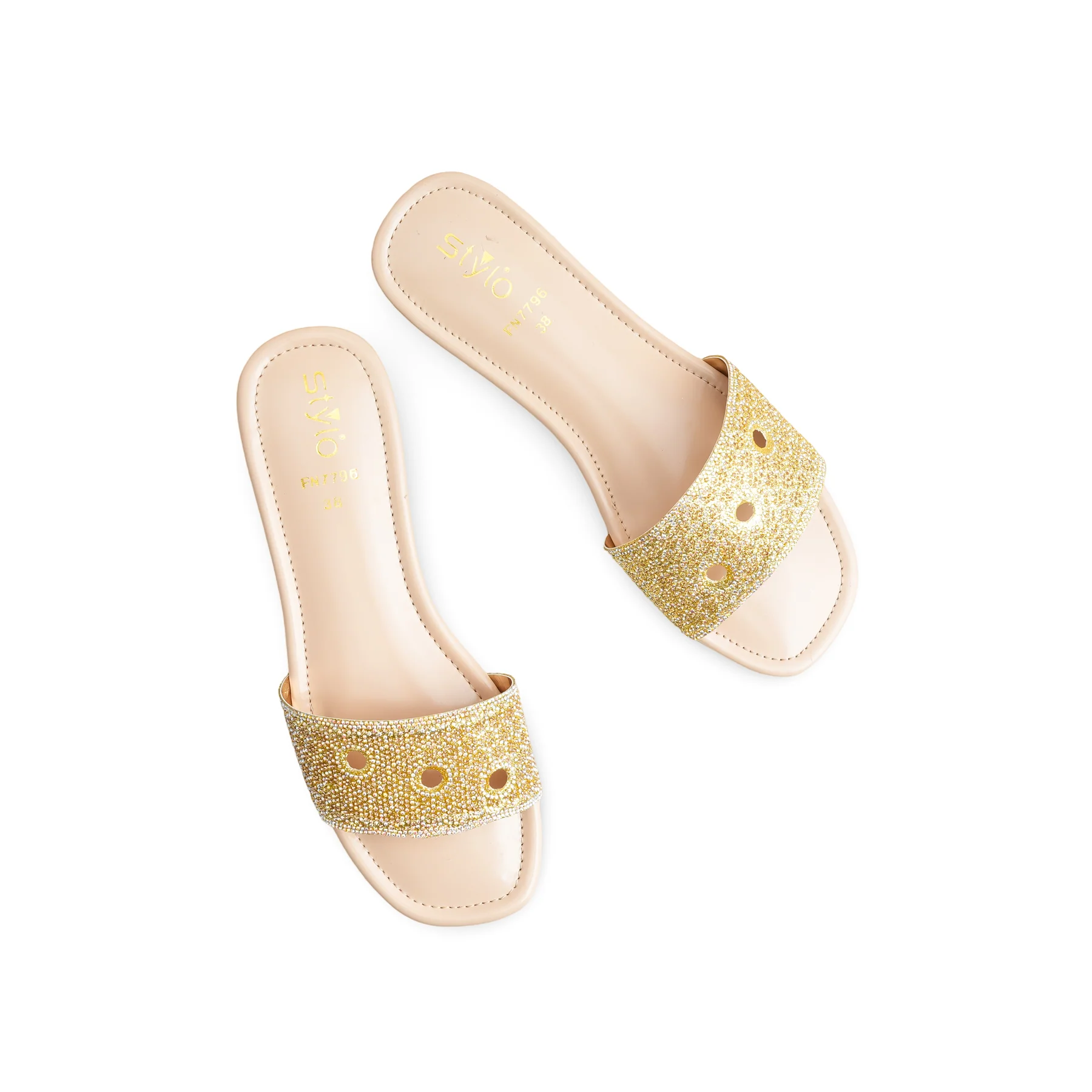 Girls Golden Fancy Slipper KD5584 - Image 5