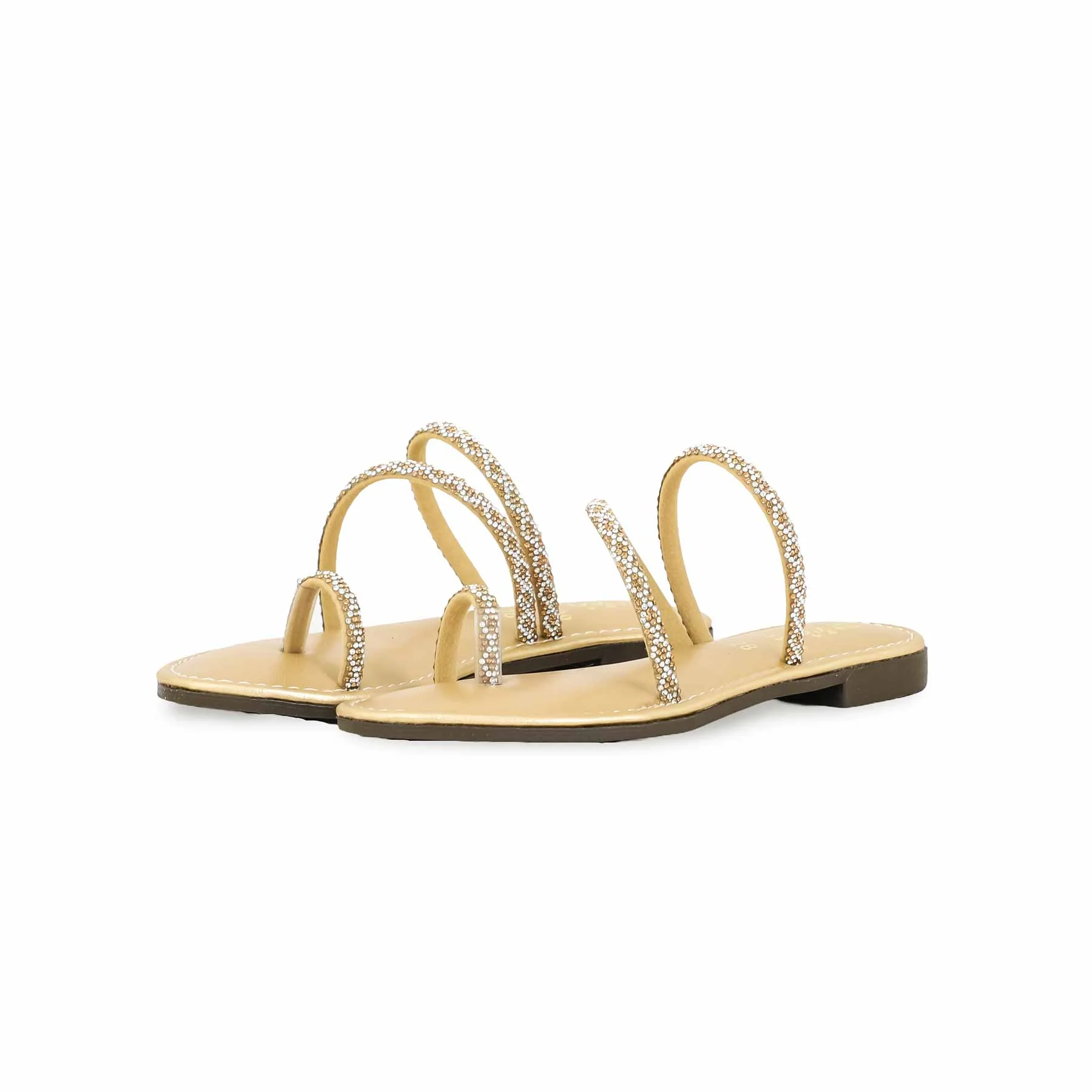 Girls Golden Fancy Slipper KD5590 - Image 3