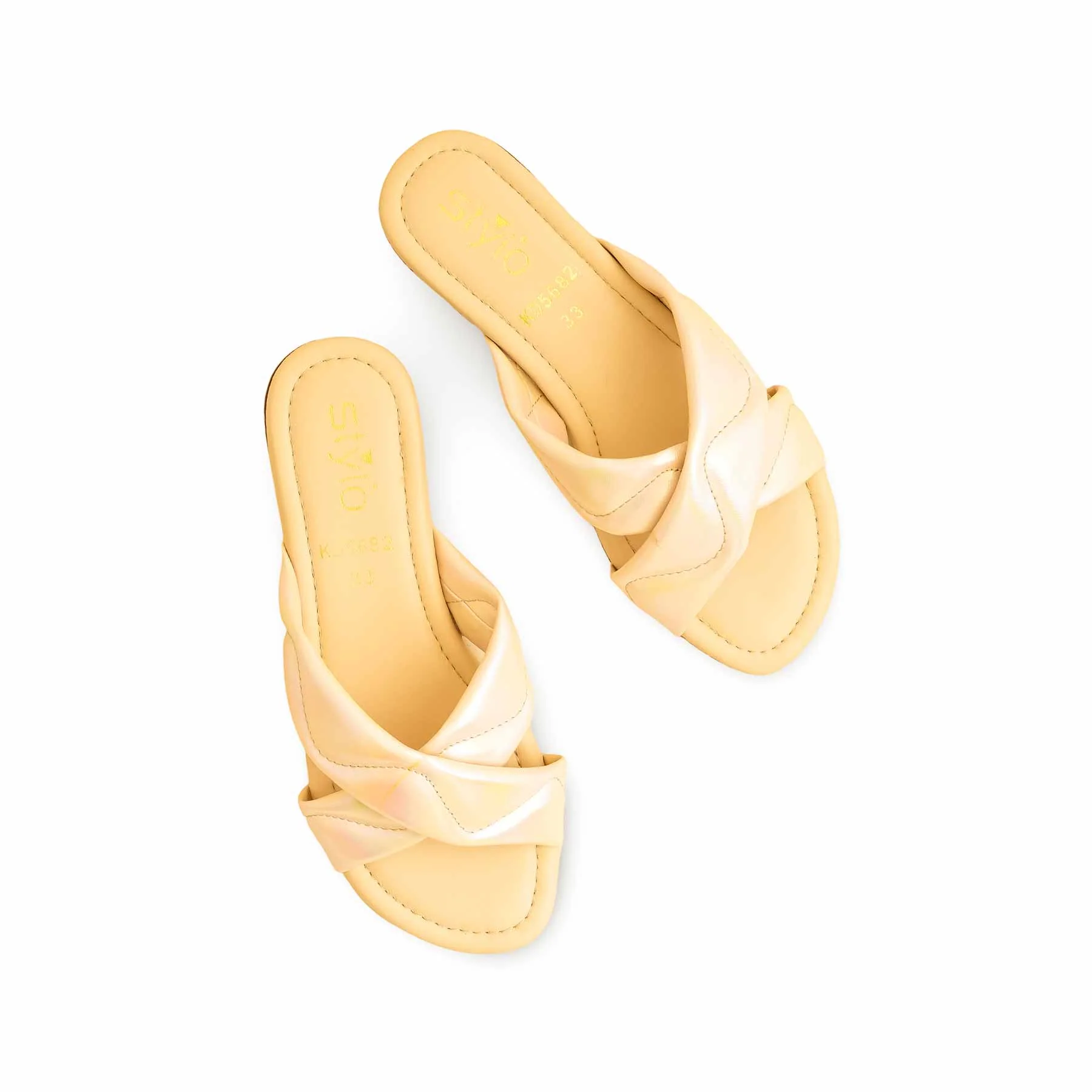 Girls Golden Fancy Slipper KD5682 - Image 4
