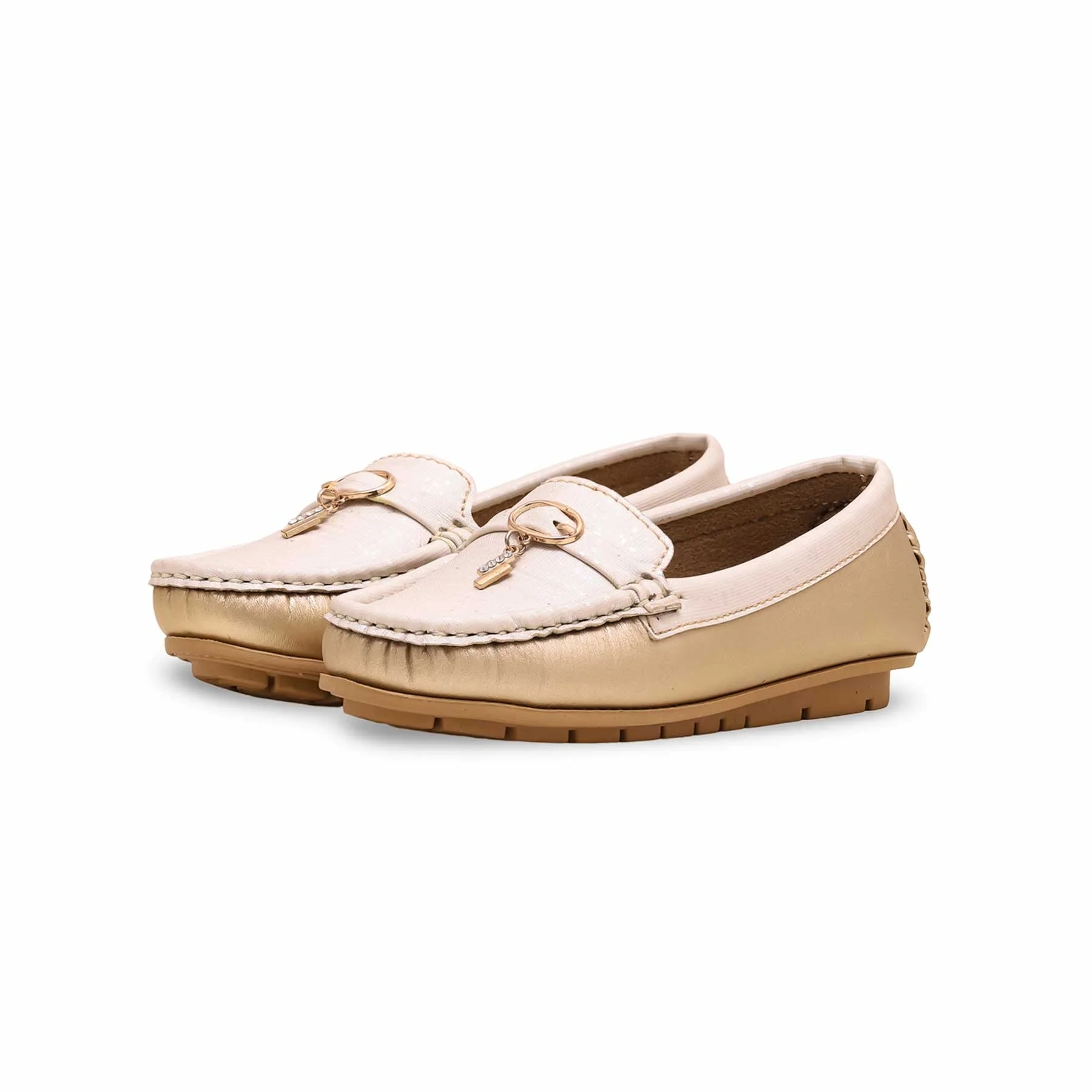 Girls Golden Formal Moccasin KD2352 - Image 2