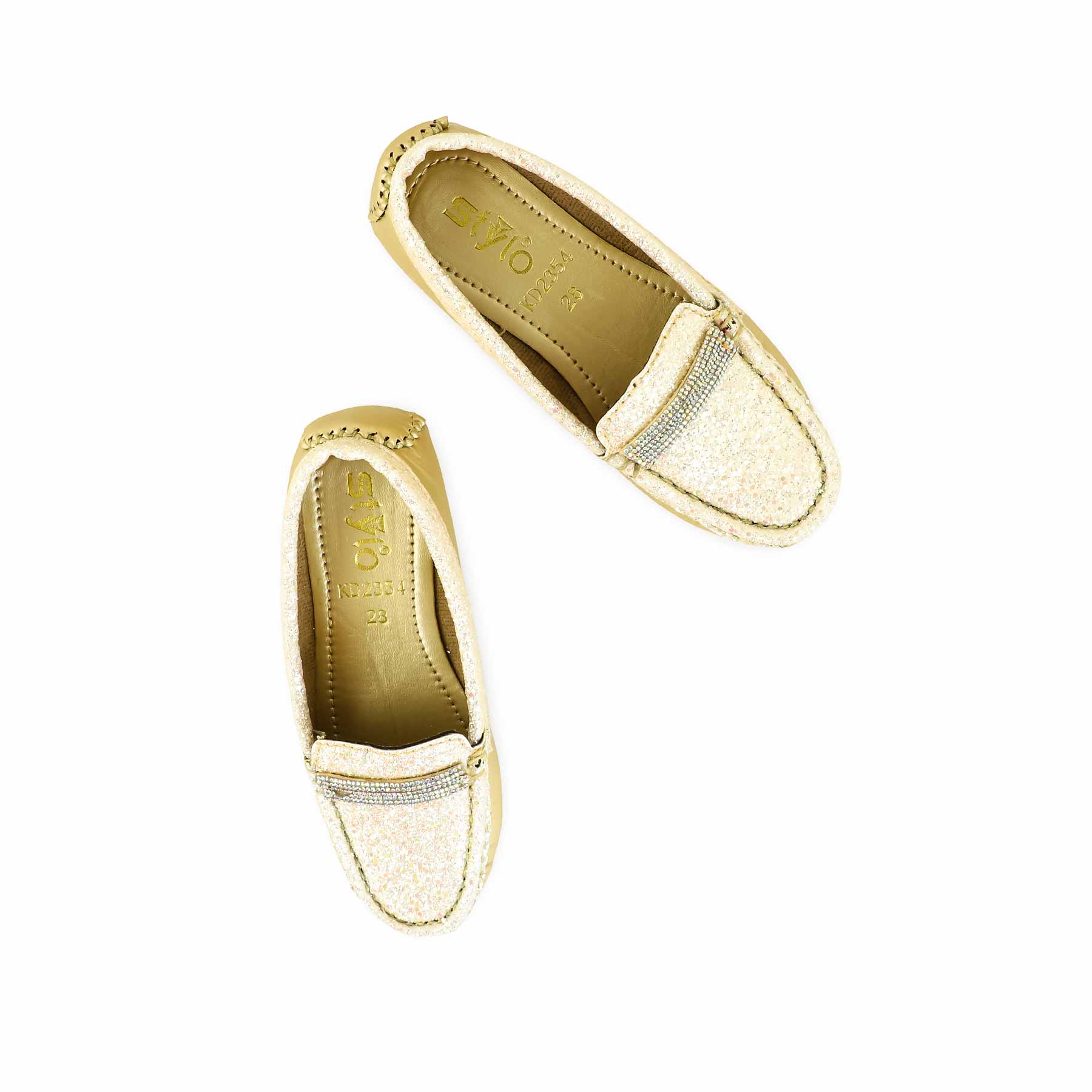 Girls Golden Formal Moccasin KD2354 - Image 5