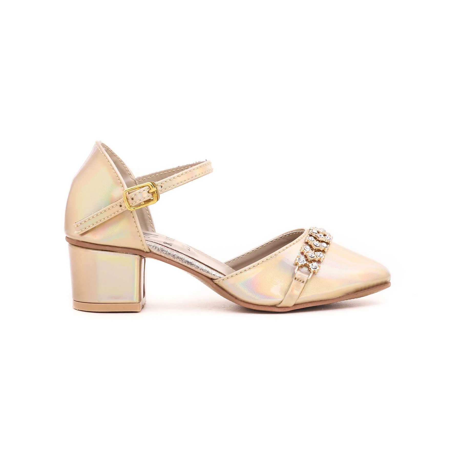 Girls Golden Formal Pumps KD0481 - Image 2