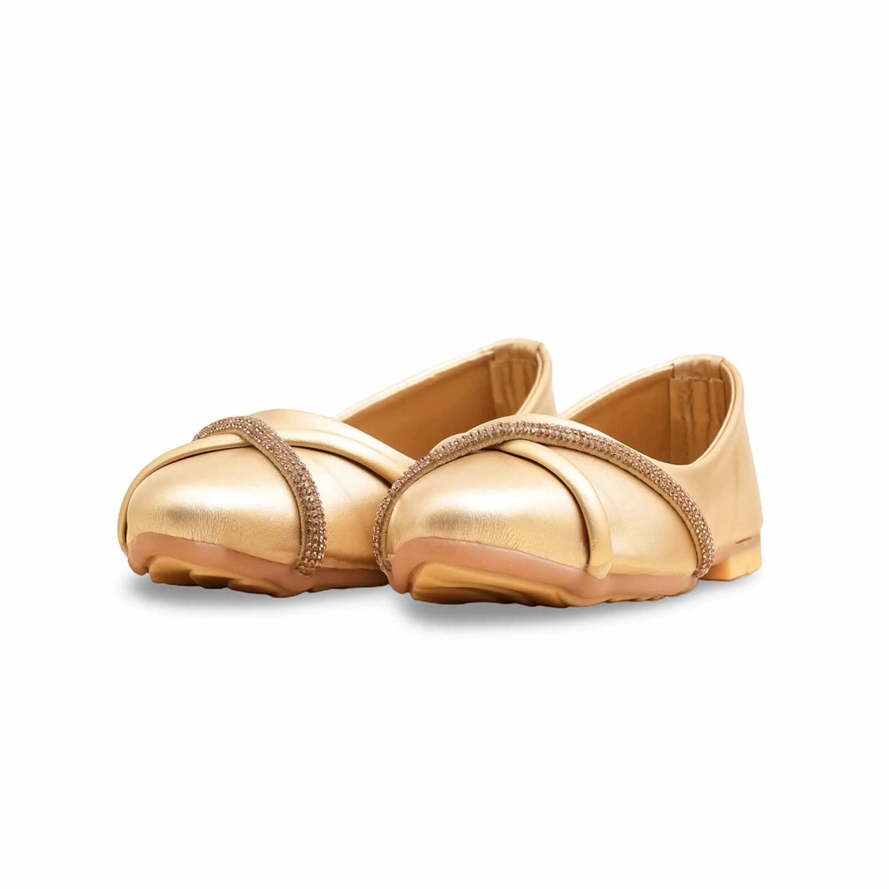 Girls Golden Formal Pumps KD2572 - Image 3