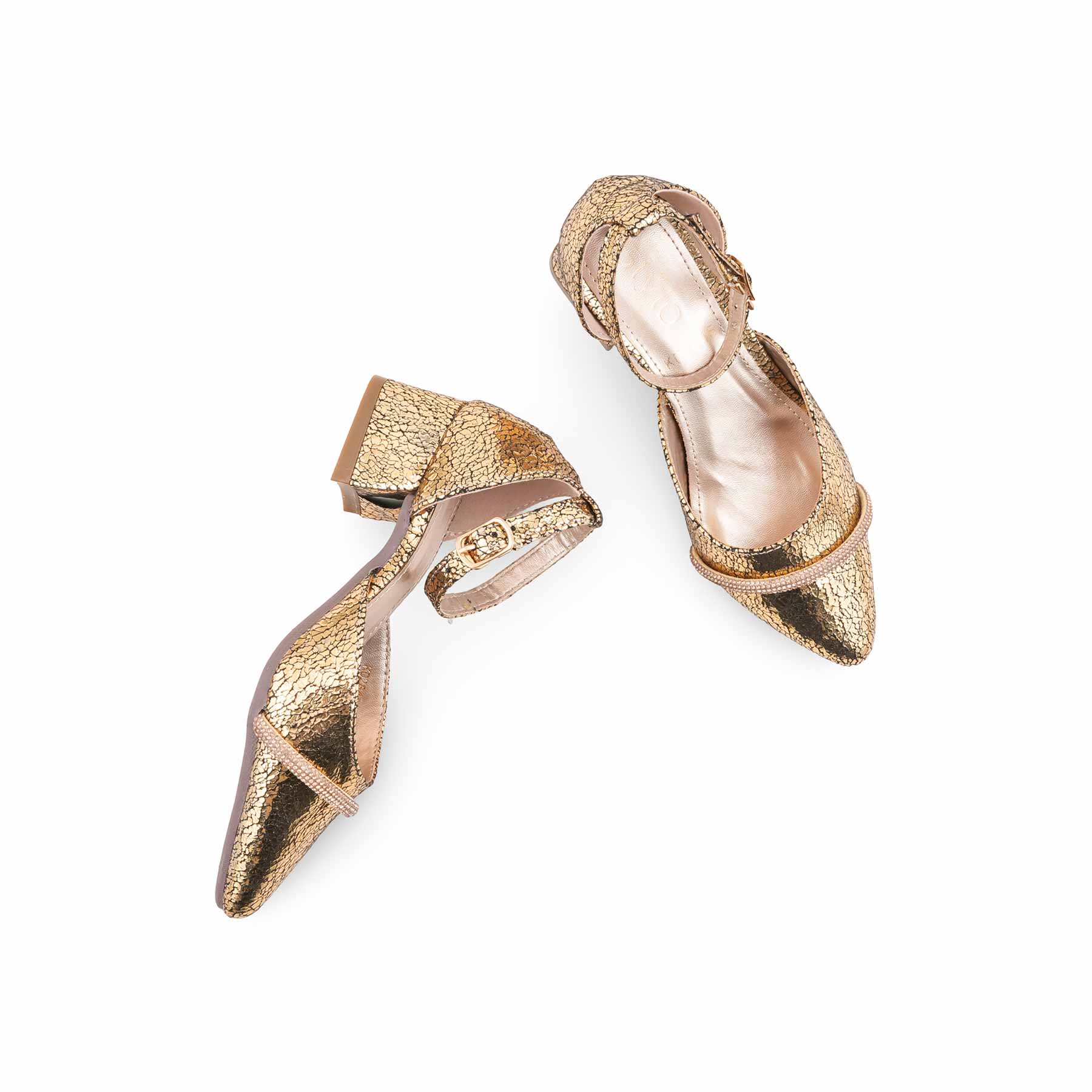 Girls Golden Formal Pumps KD2645 - Image 5