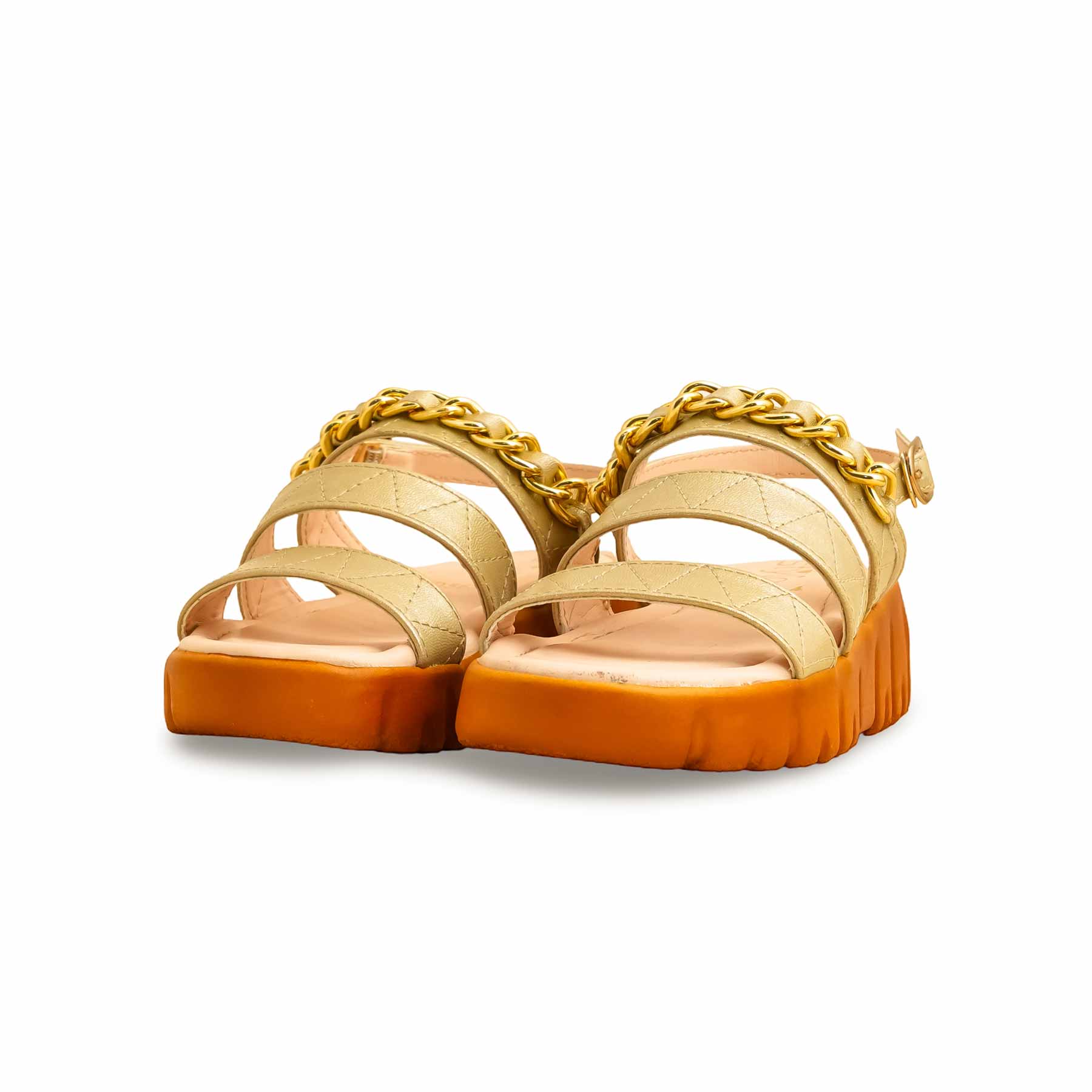Girls Golden Formal Sandal KD5634 - Image 3