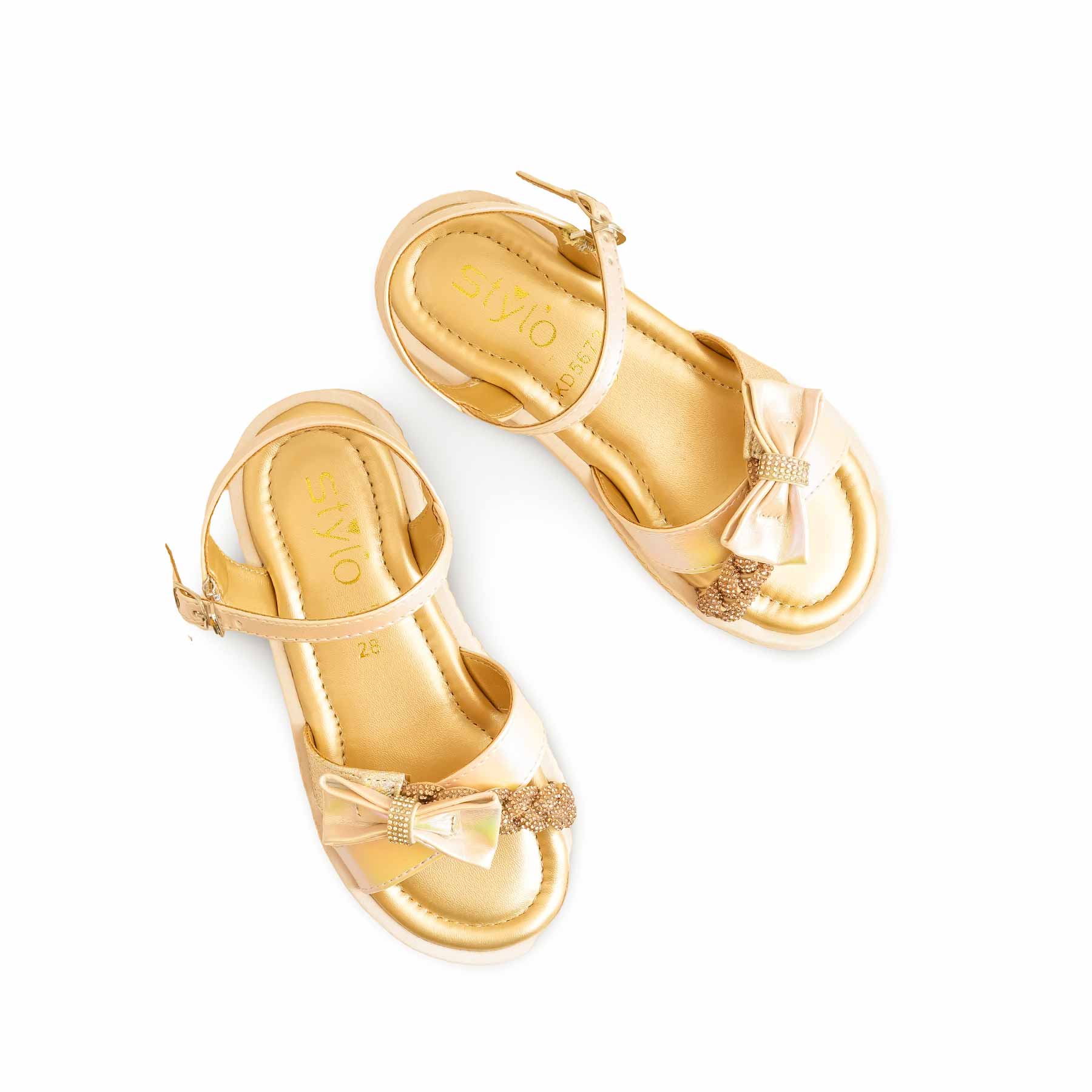 Girls Golden Formal Sandal KD5673 - Image 5