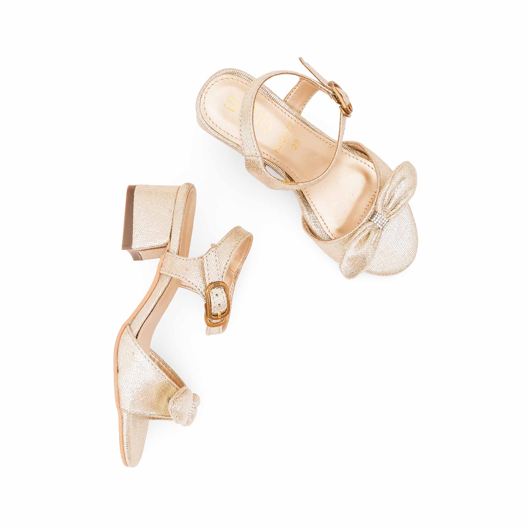 Girls Golden Formal Sandal KD5677 - Image 5