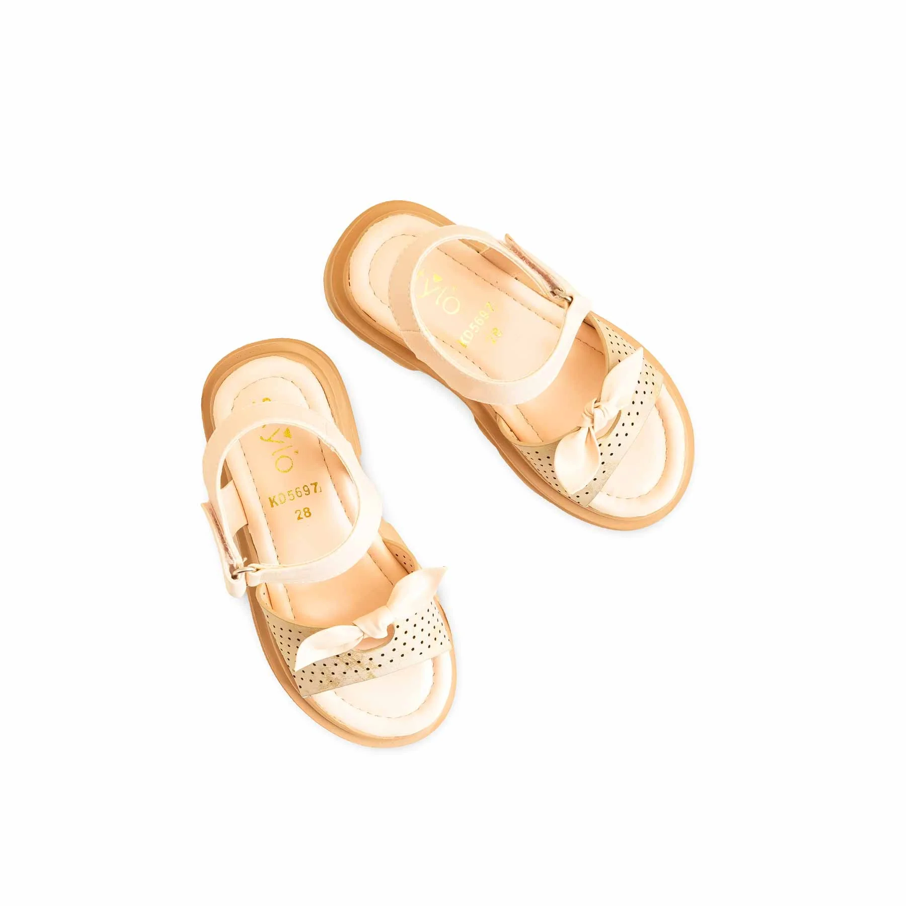 Girls Golden Formal Sandal KD5697 - Image 5