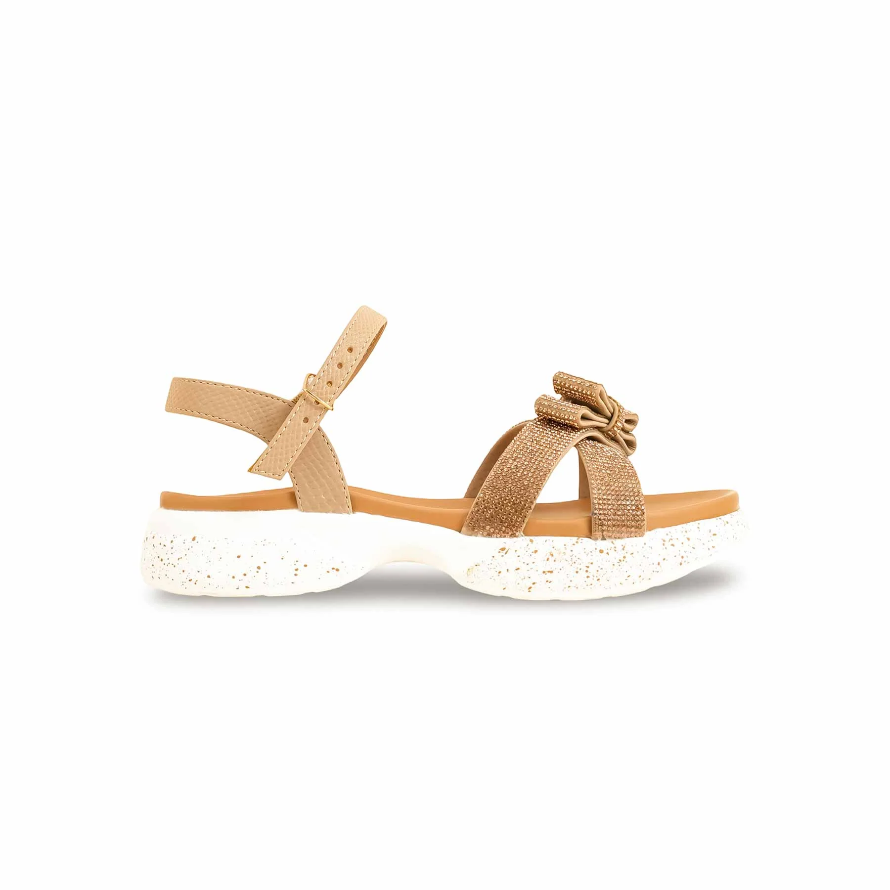 Girls Golden Formal Sandal KD5699 - Image 2