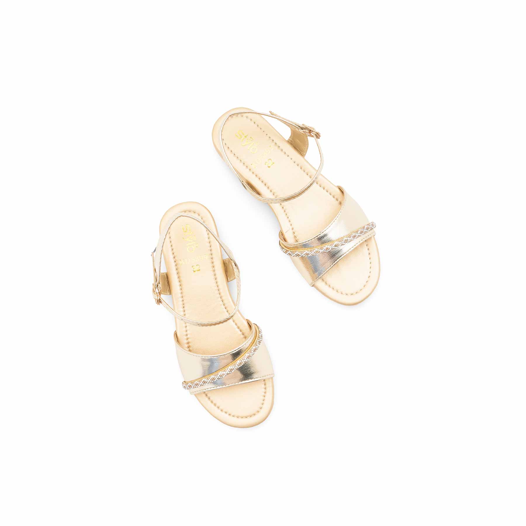 Girls Golden Formal Sandal KD5899 - Image 5