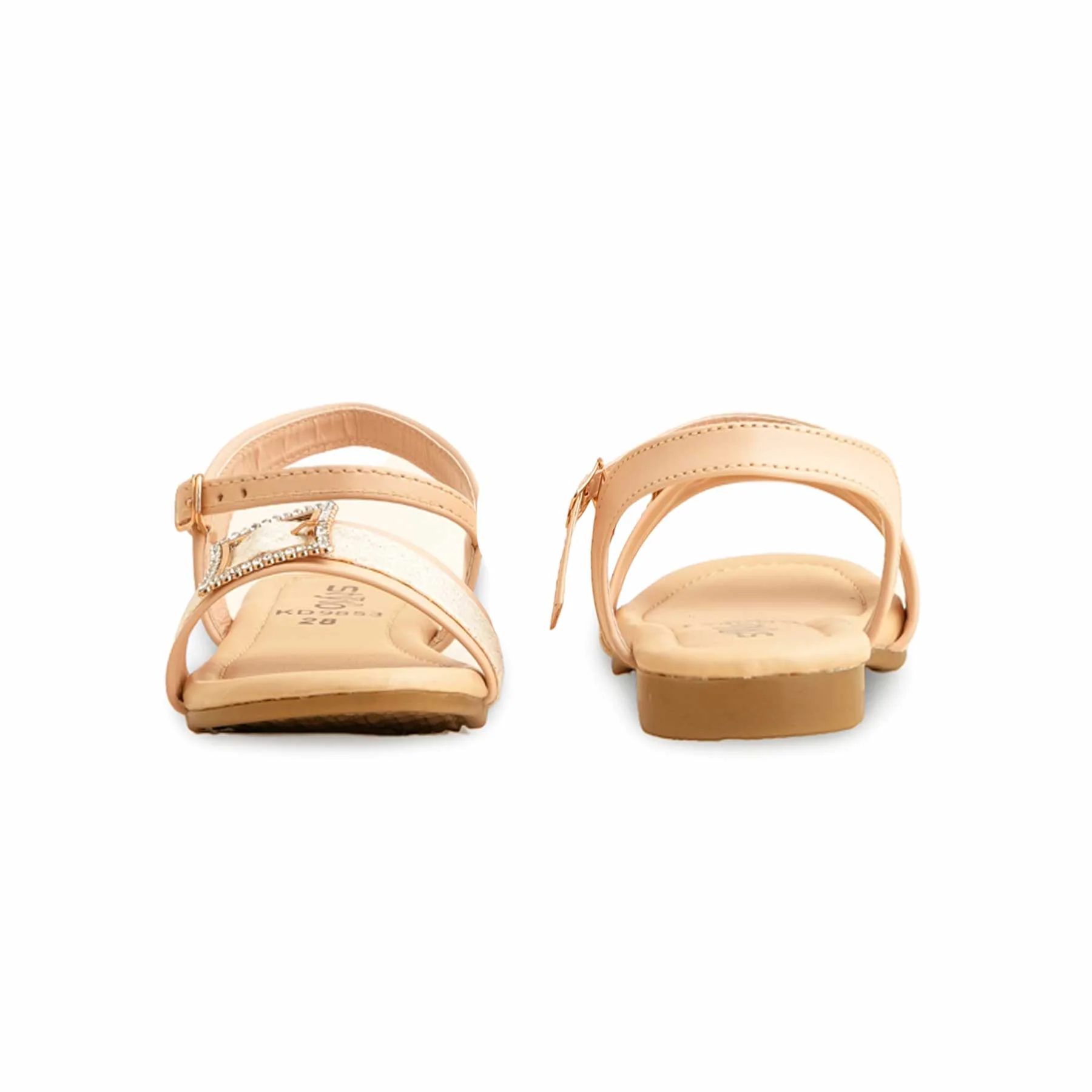 Girls Golden Formal Sandal KD9853 - Image 4