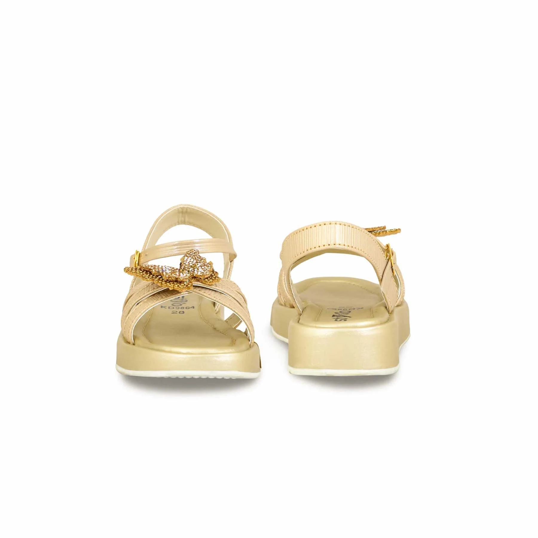 Girls Golden Formal Sandal KD9864 - Image 4