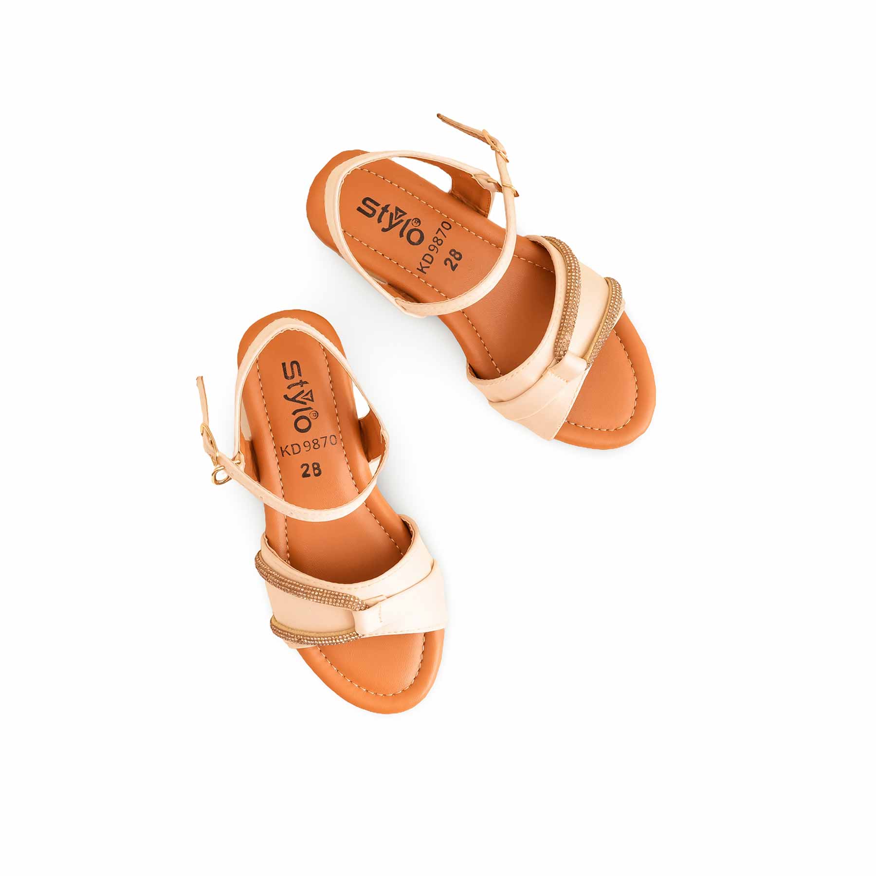Girls Golden Formal Sandal KD9870 - Image 5