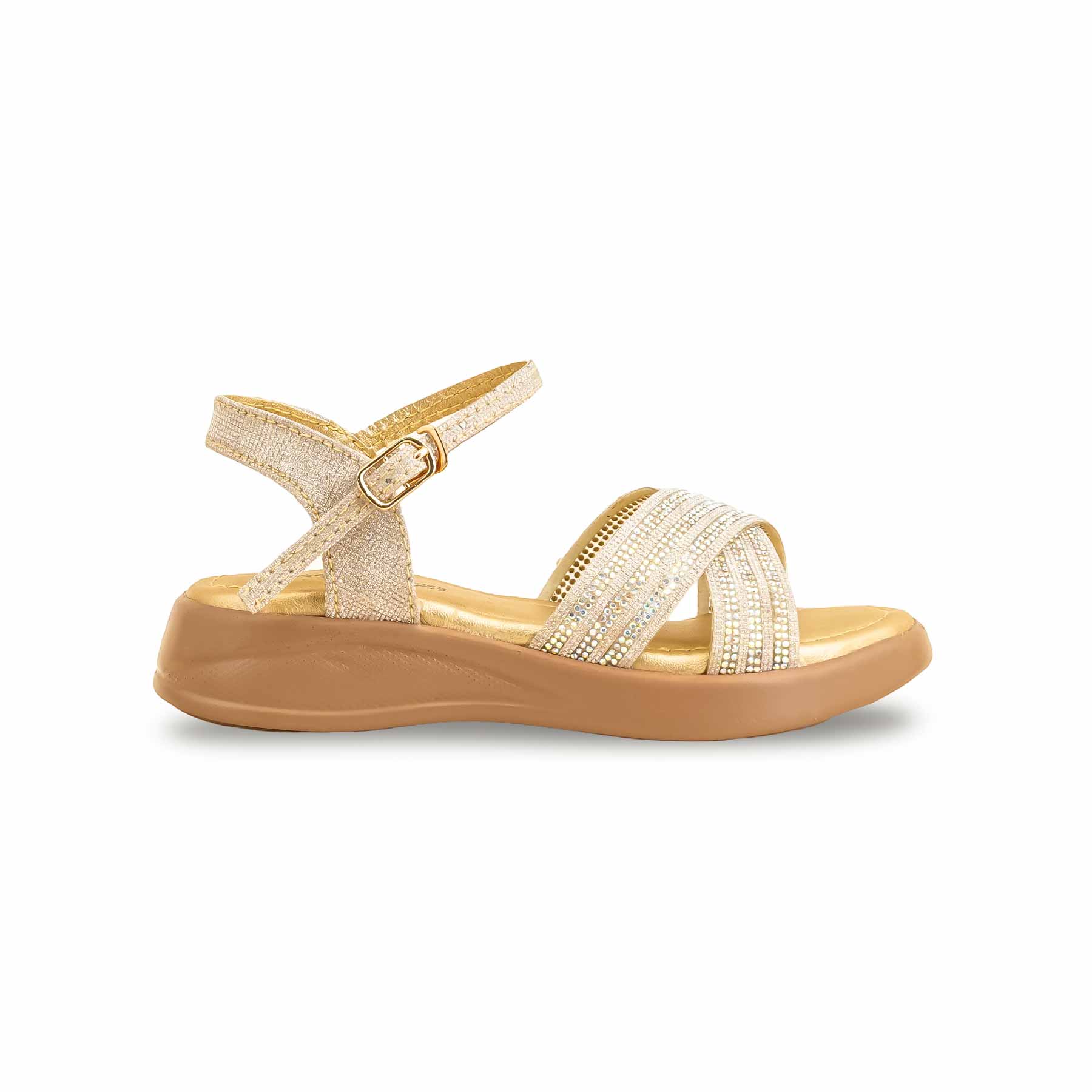 Girls Golden Formal Sandal KD9884 - Image 2