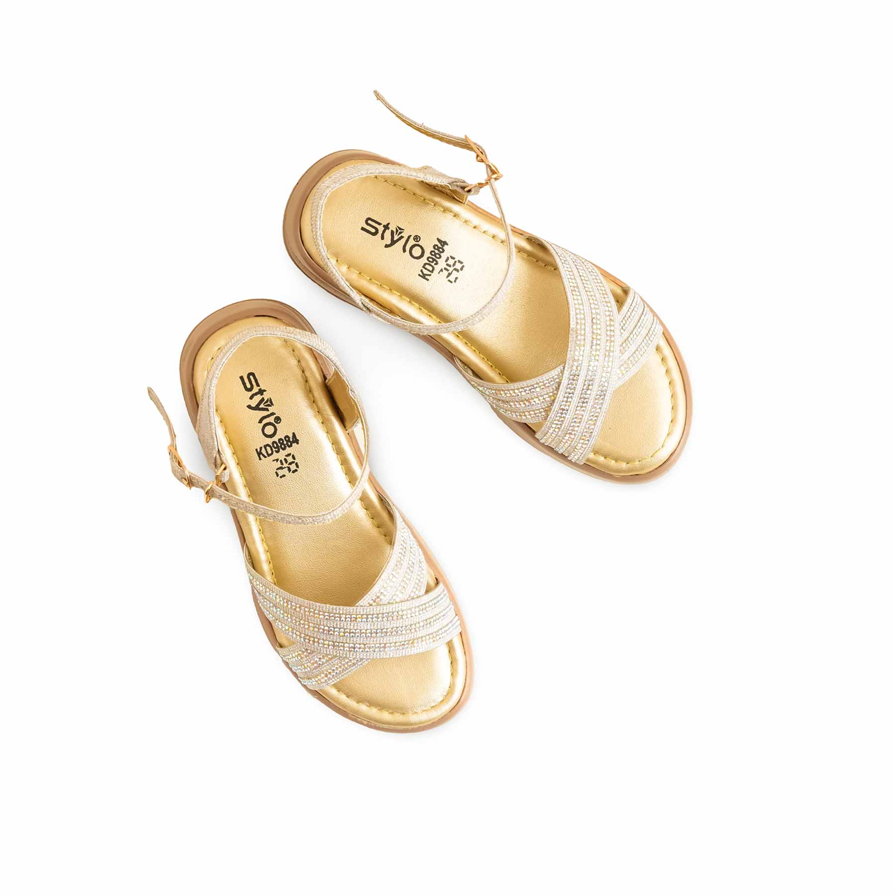 Girls Golden Formal Sandal KD9884 - Image 5