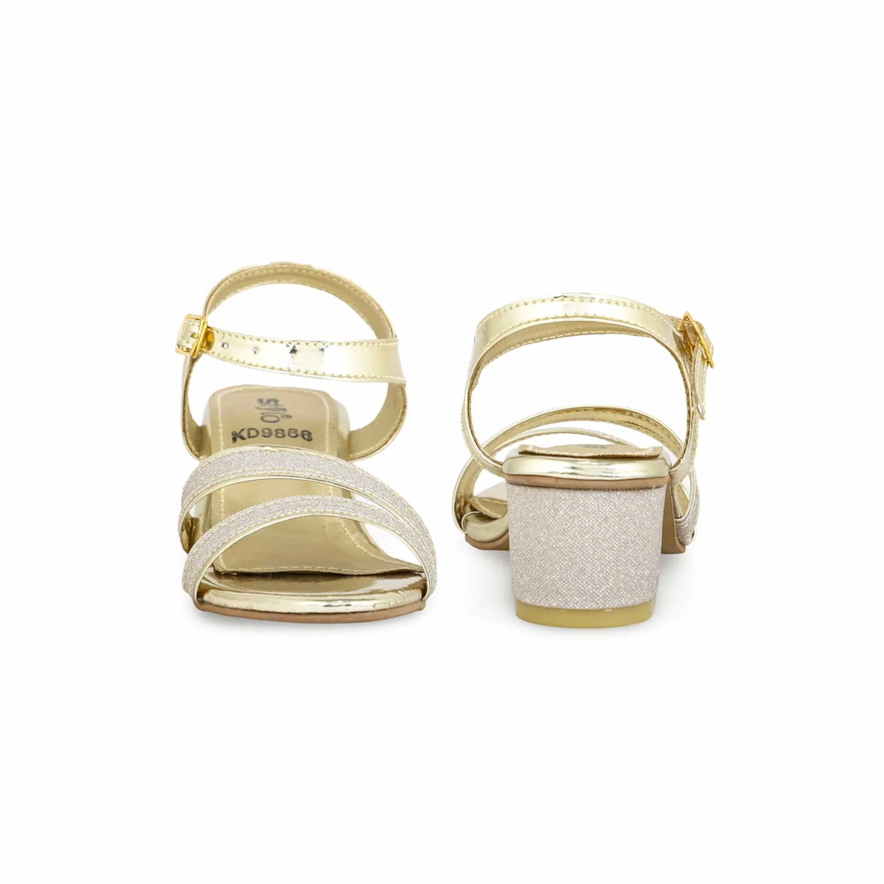 Girls Golden Formal Sandal KD9886 - Image 4