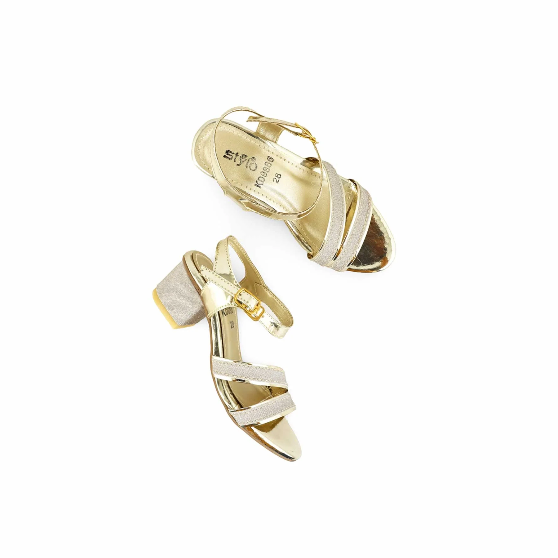Girls Golden Formal Sandal KD9886 - Image 5
