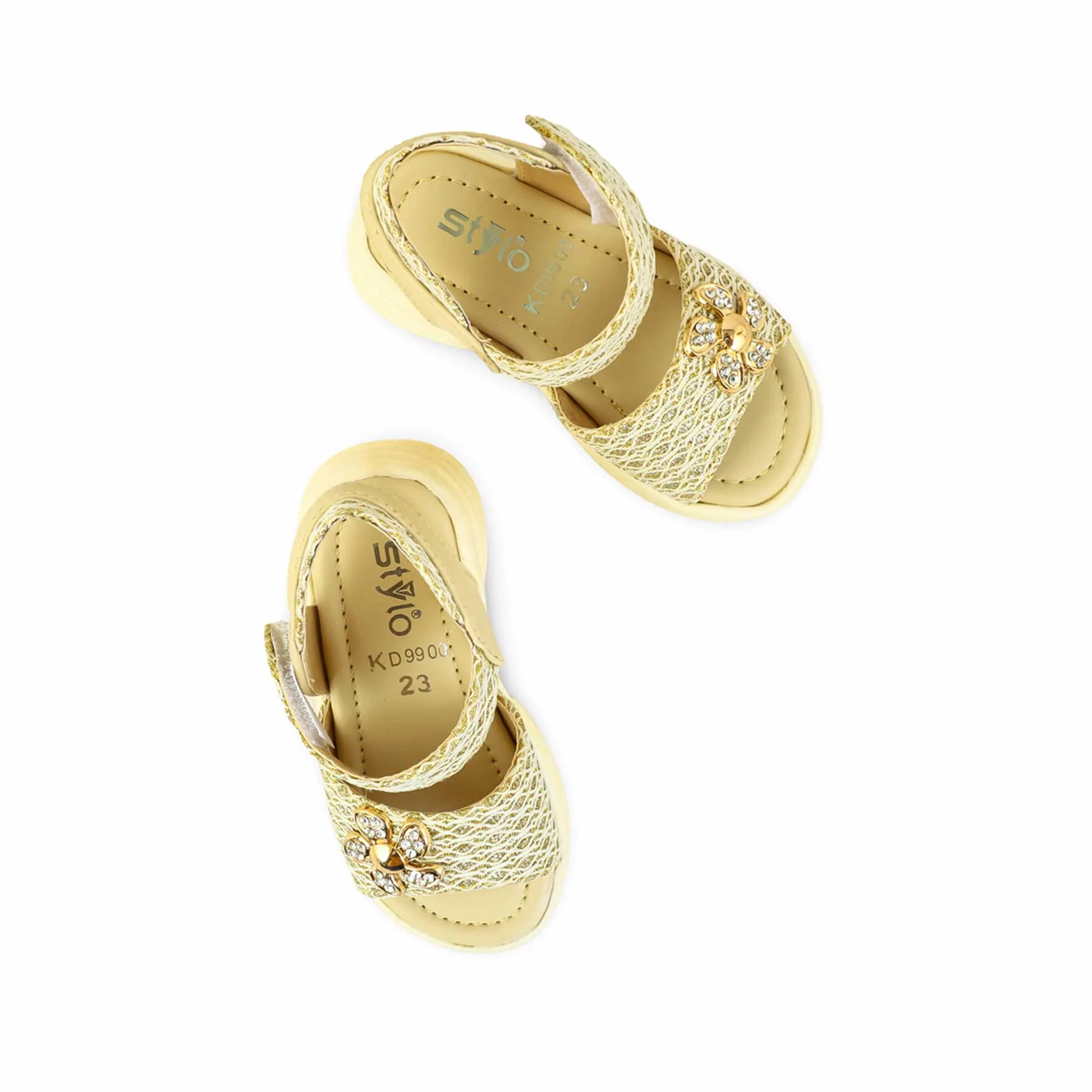 Girls Golden Formal Sandal KD9900 - Image 5