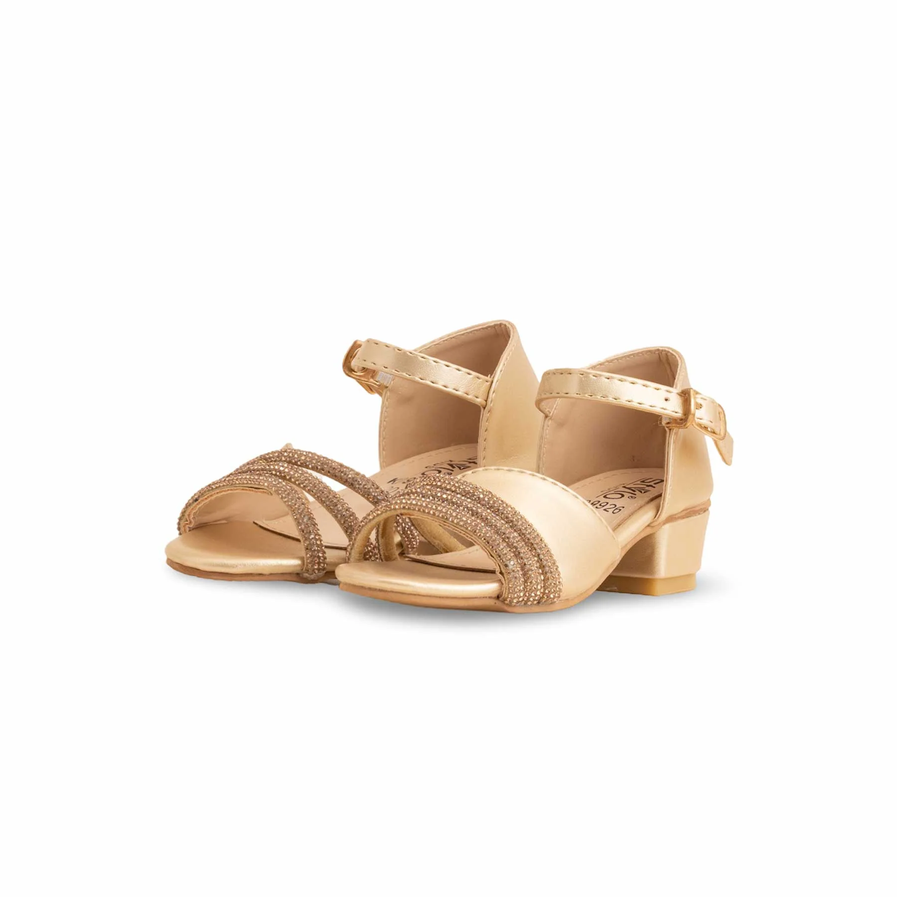 Girls Golden Formal Sandal KD9926 - Image 3
