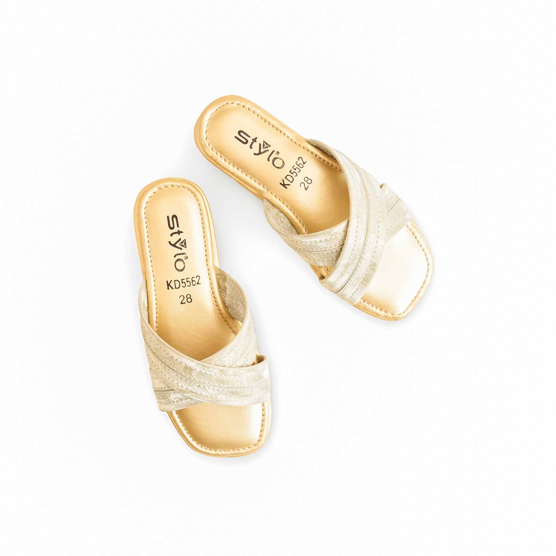 Girls Golden Formal Slipper KD5562 - Image 5