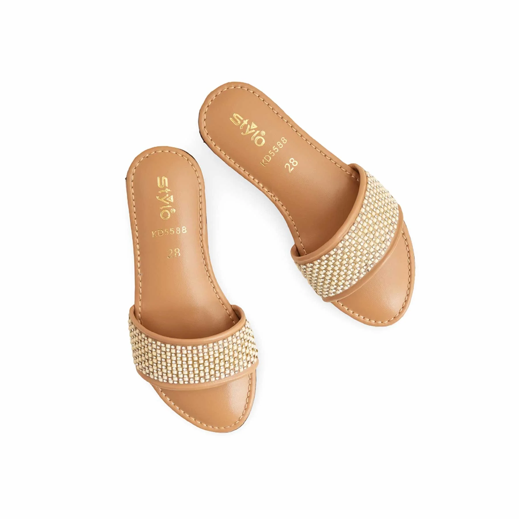 Girls Golden Formal Slipper KD5588 - Image 5