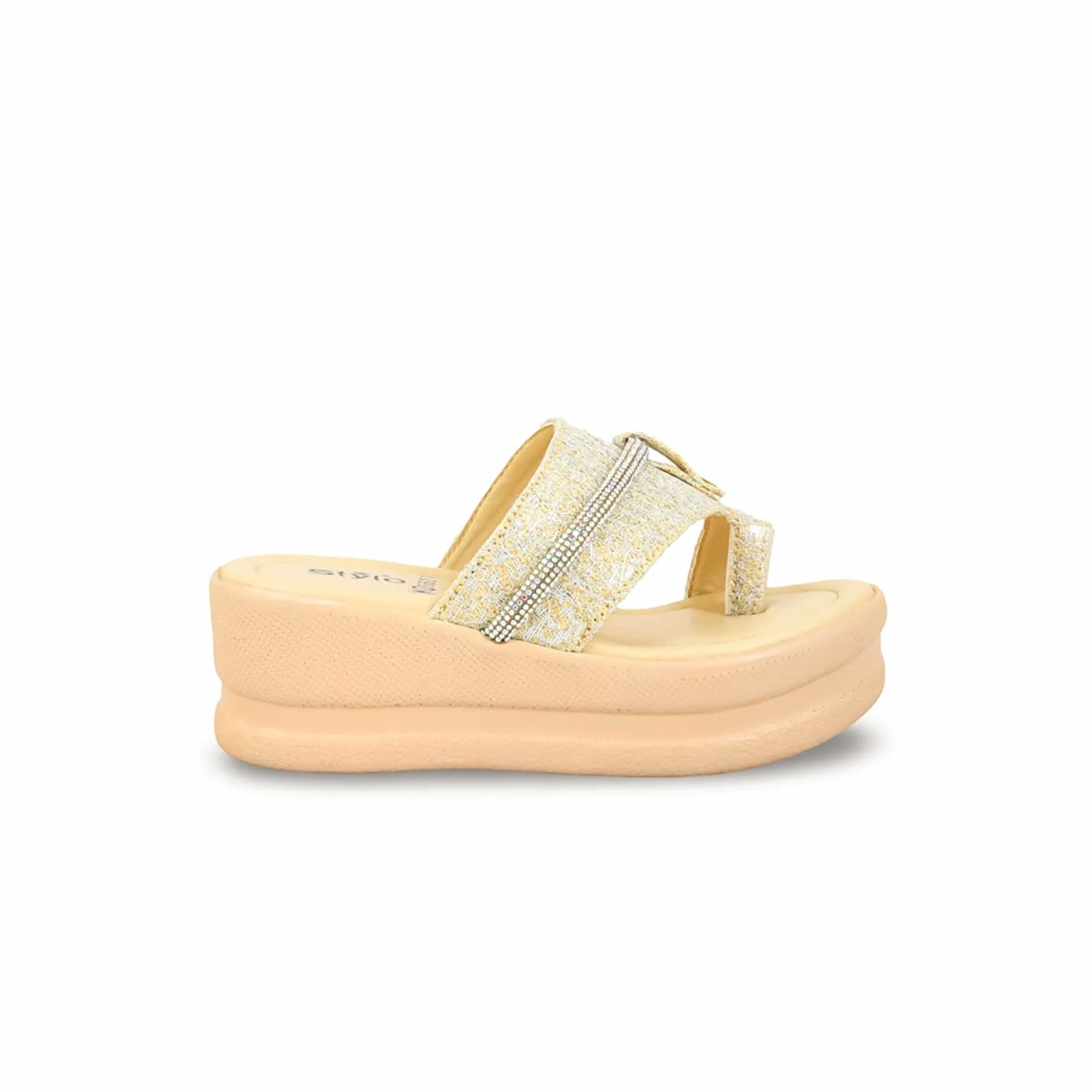 Girls Golden Formal Slipper KD5609 - Image 2