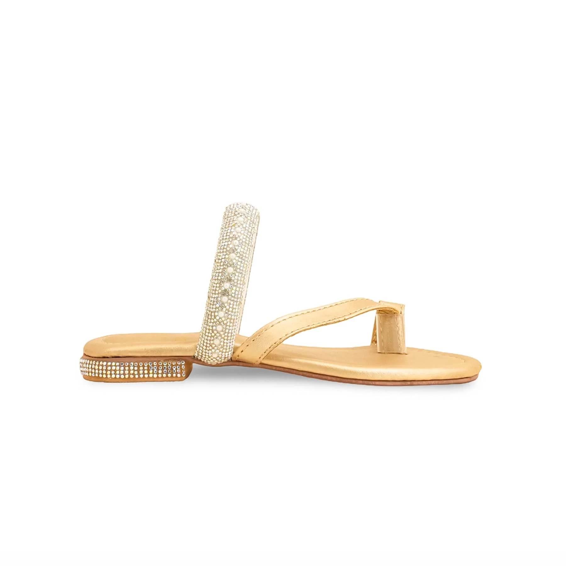 Girls Golden Formal Slipper KD5610 - Image 2