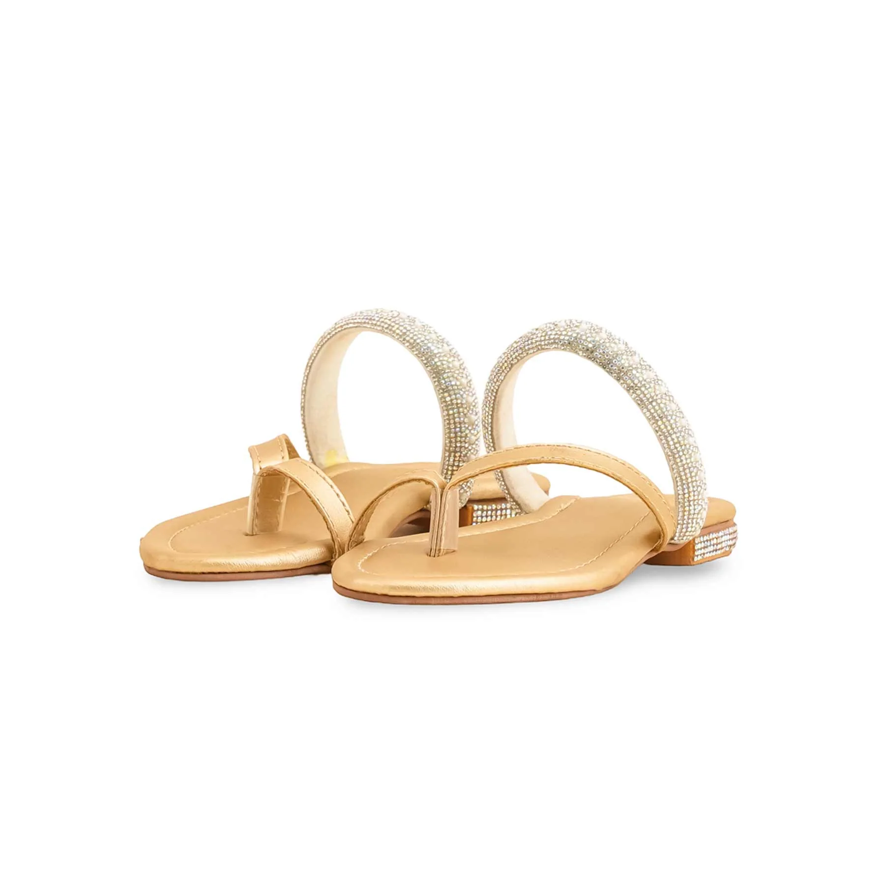 Girls Golden Formal Slipper KD5610 - Image 3