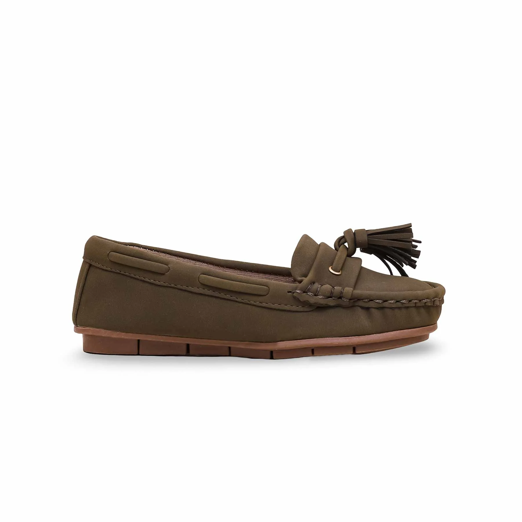 Girls Green Formal Moccasin KD0907 - Image 2