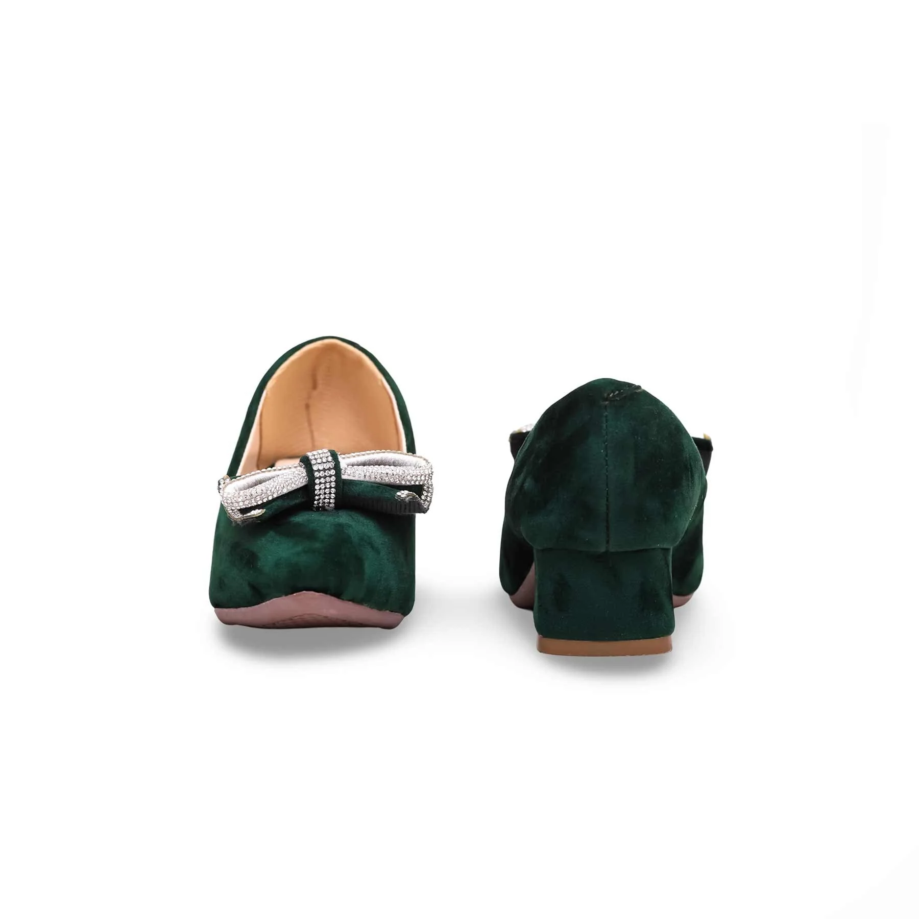 Girls Green Formal Pumps KD2292 - Image 3