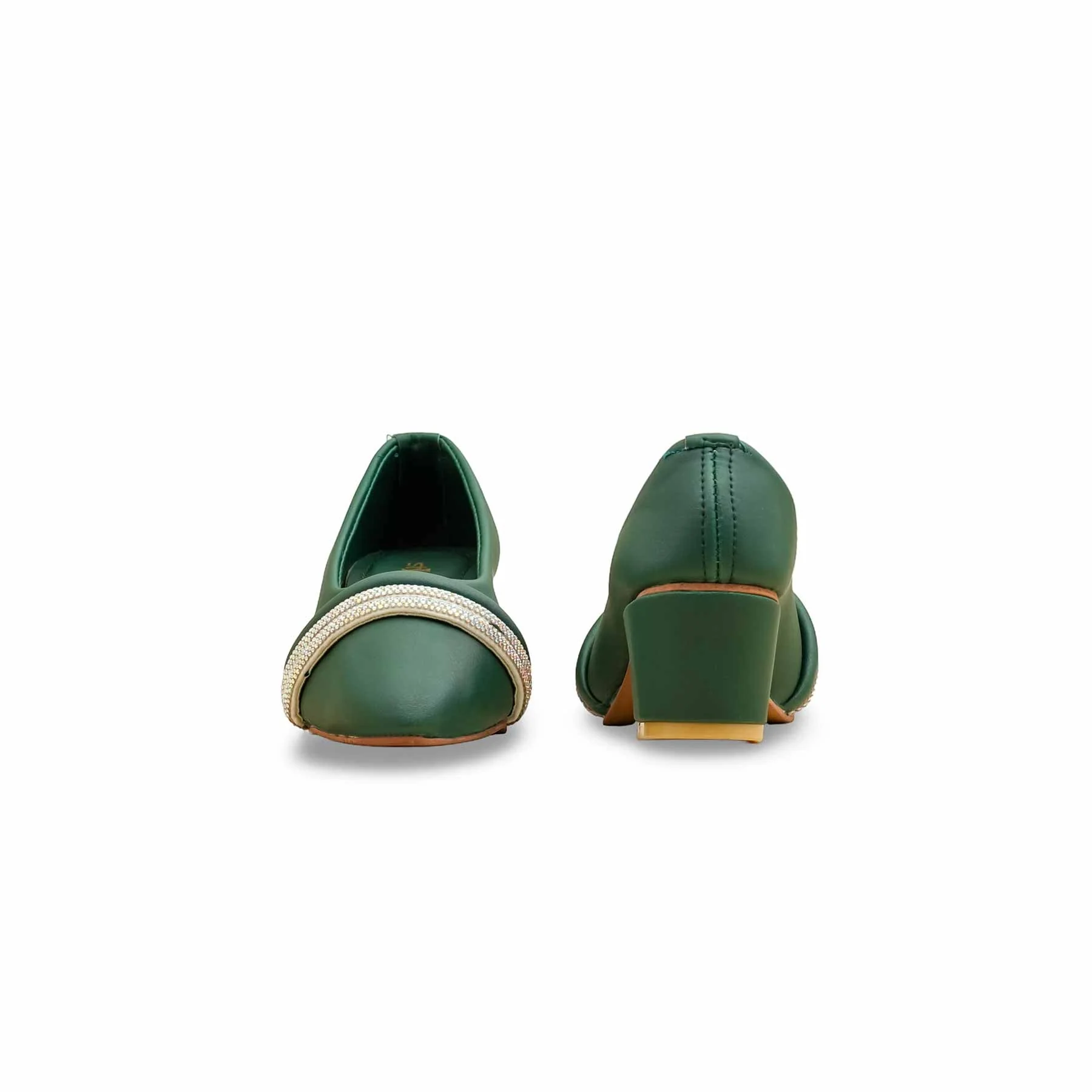 Girls Green Formal Pumps KD2565 - Image 4