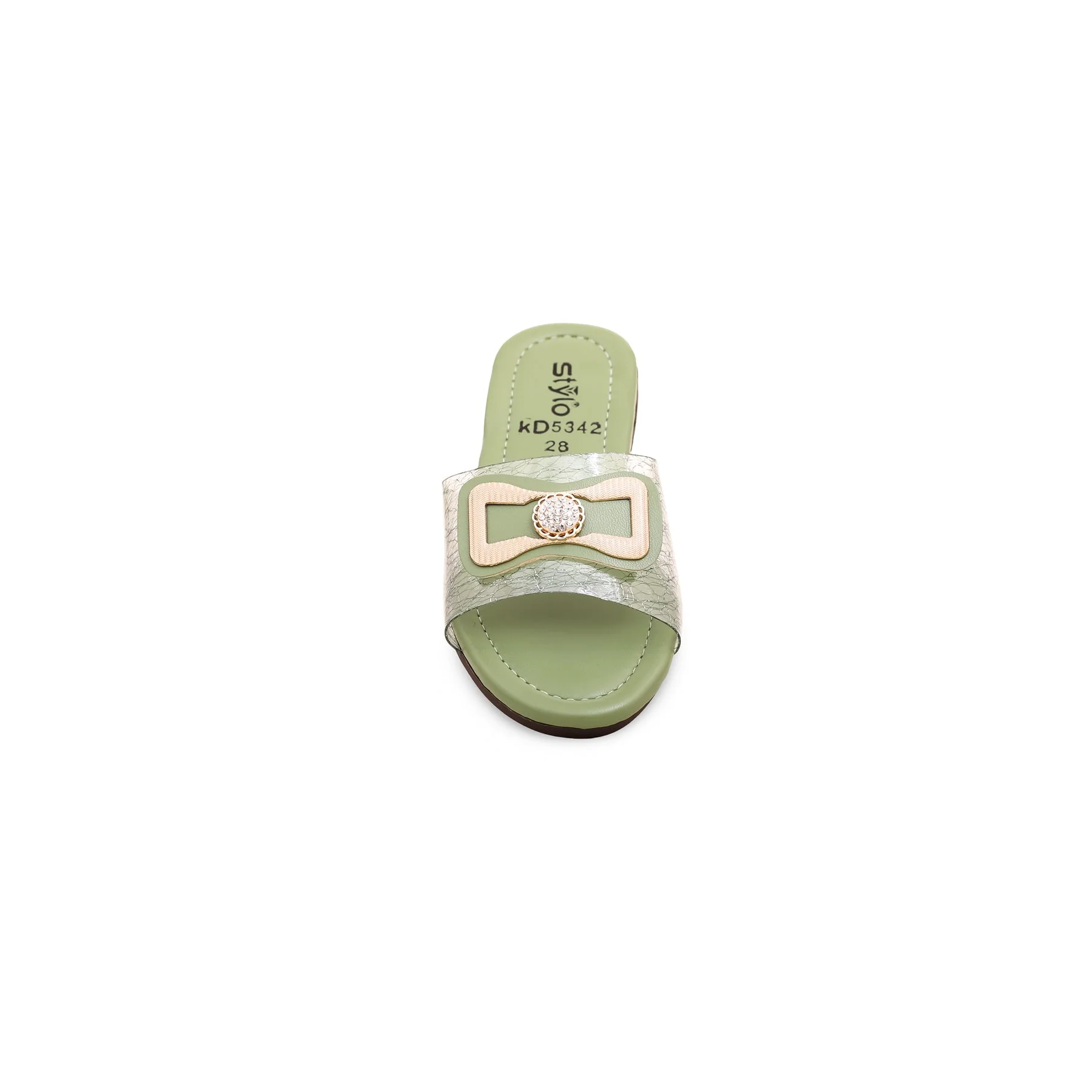 Girls Green Formal Slipper KD5342 - Image 3
