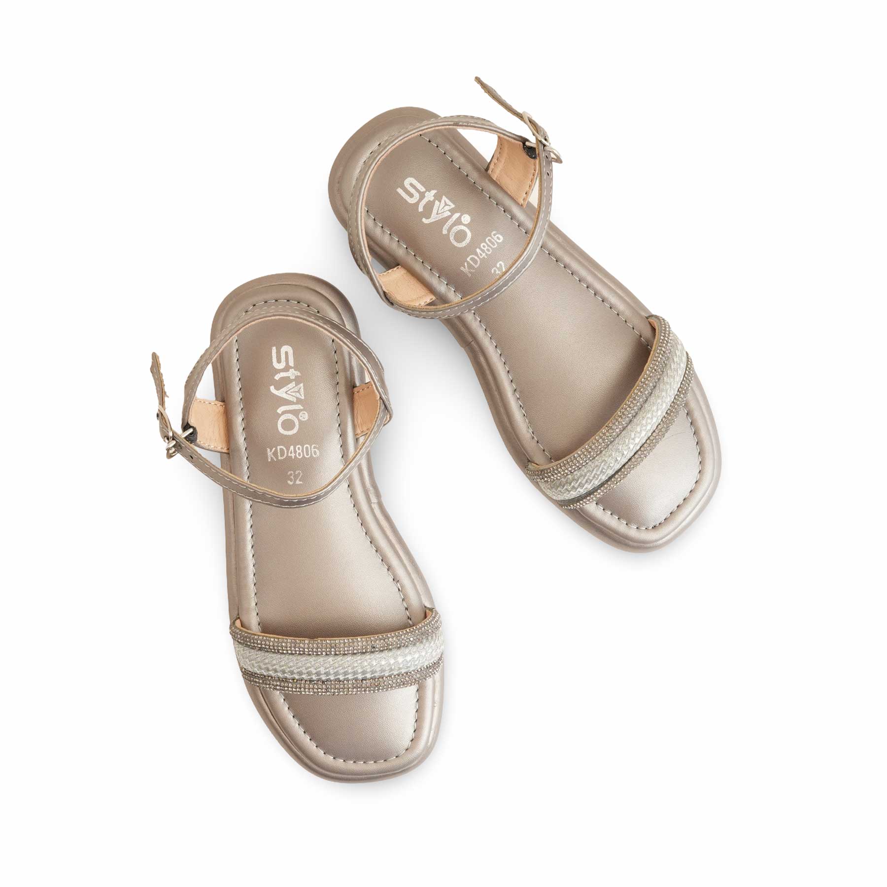 Girls Grey Fancy Sandal KD4806 - Image 5