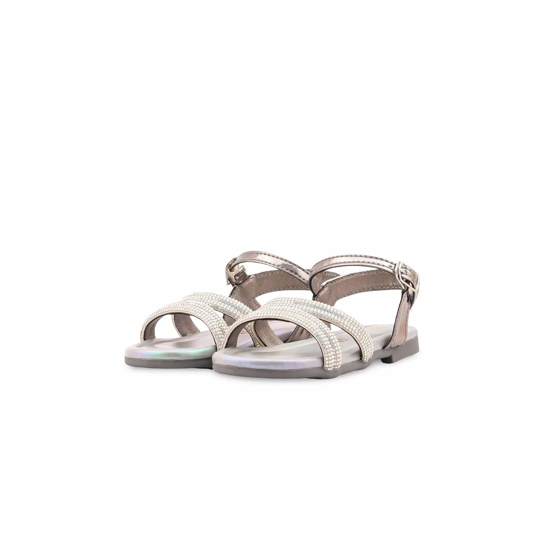 Girls Grey Fancy Sandal KD5847 - Image 3