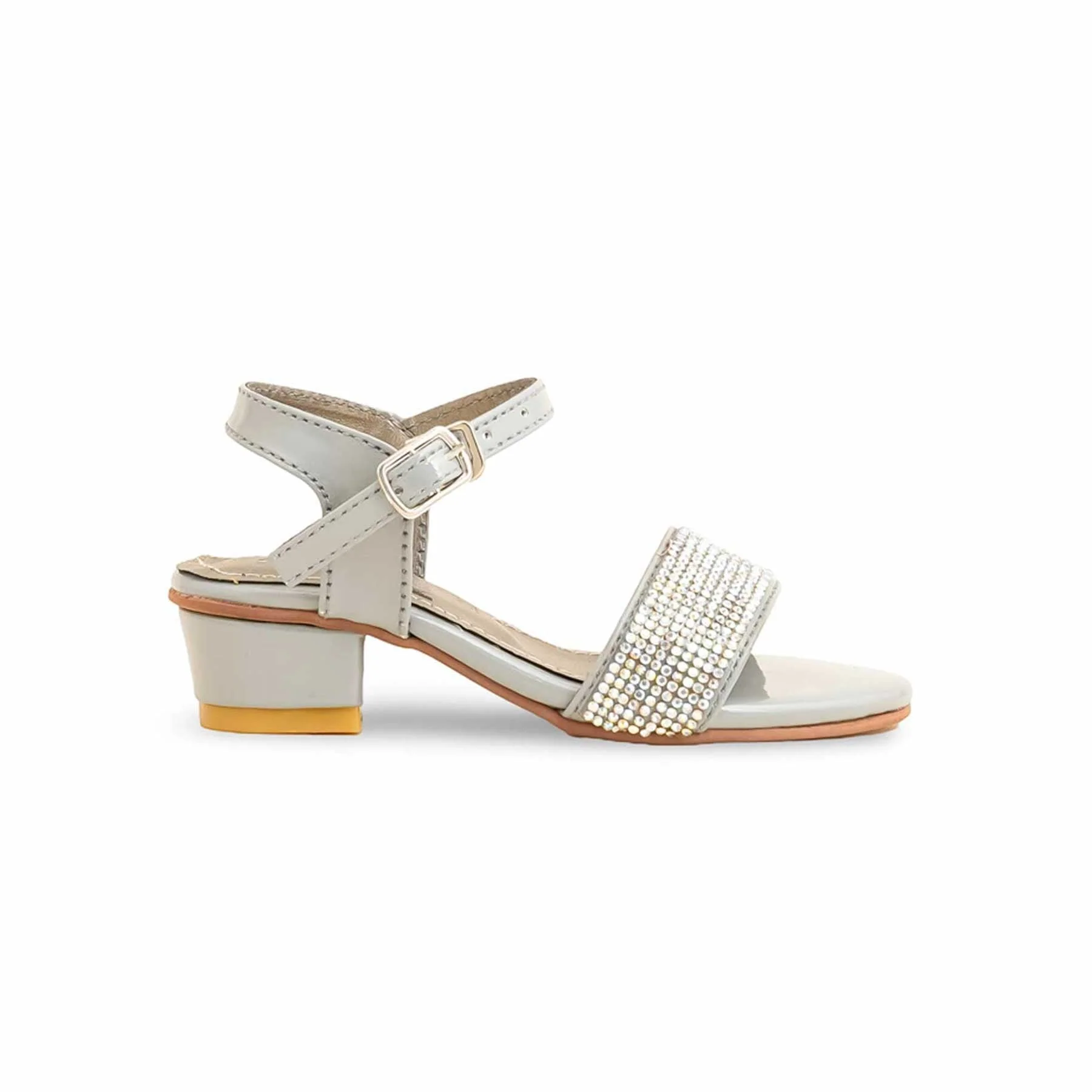 Girls Grey Fancy Sandal KD9923 - Image 2