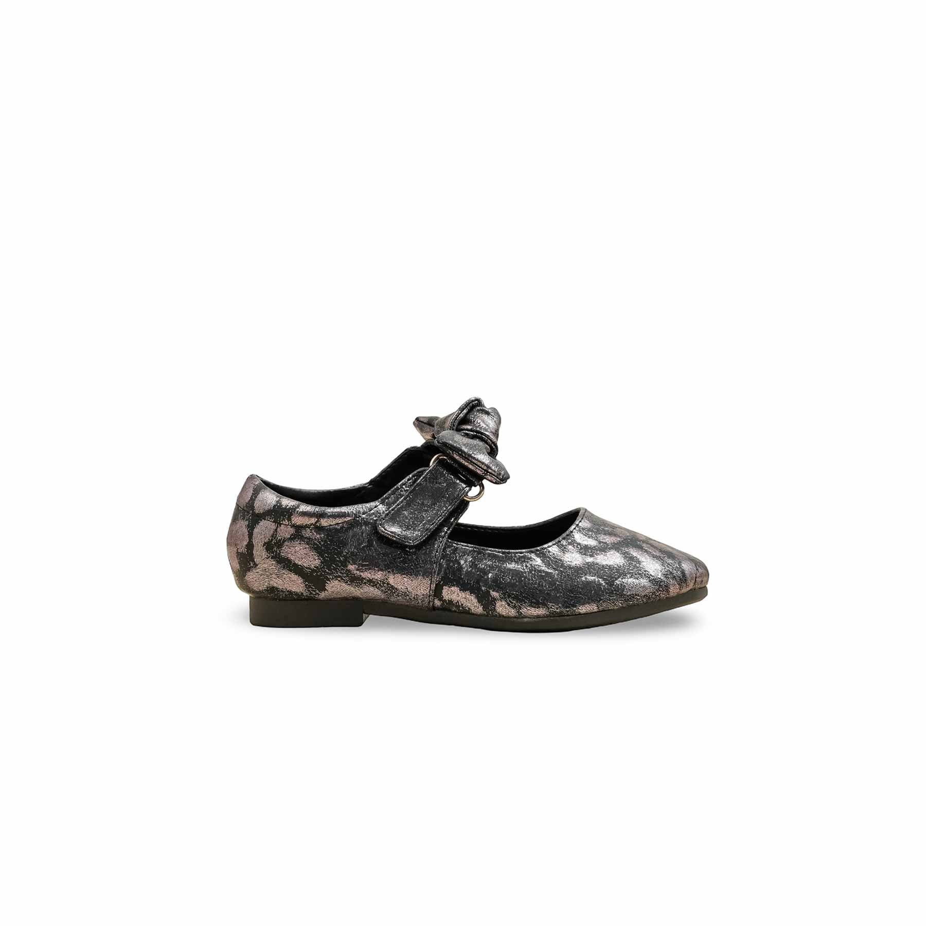 Girls Grey Formal Pumps KD2617 - Image 2