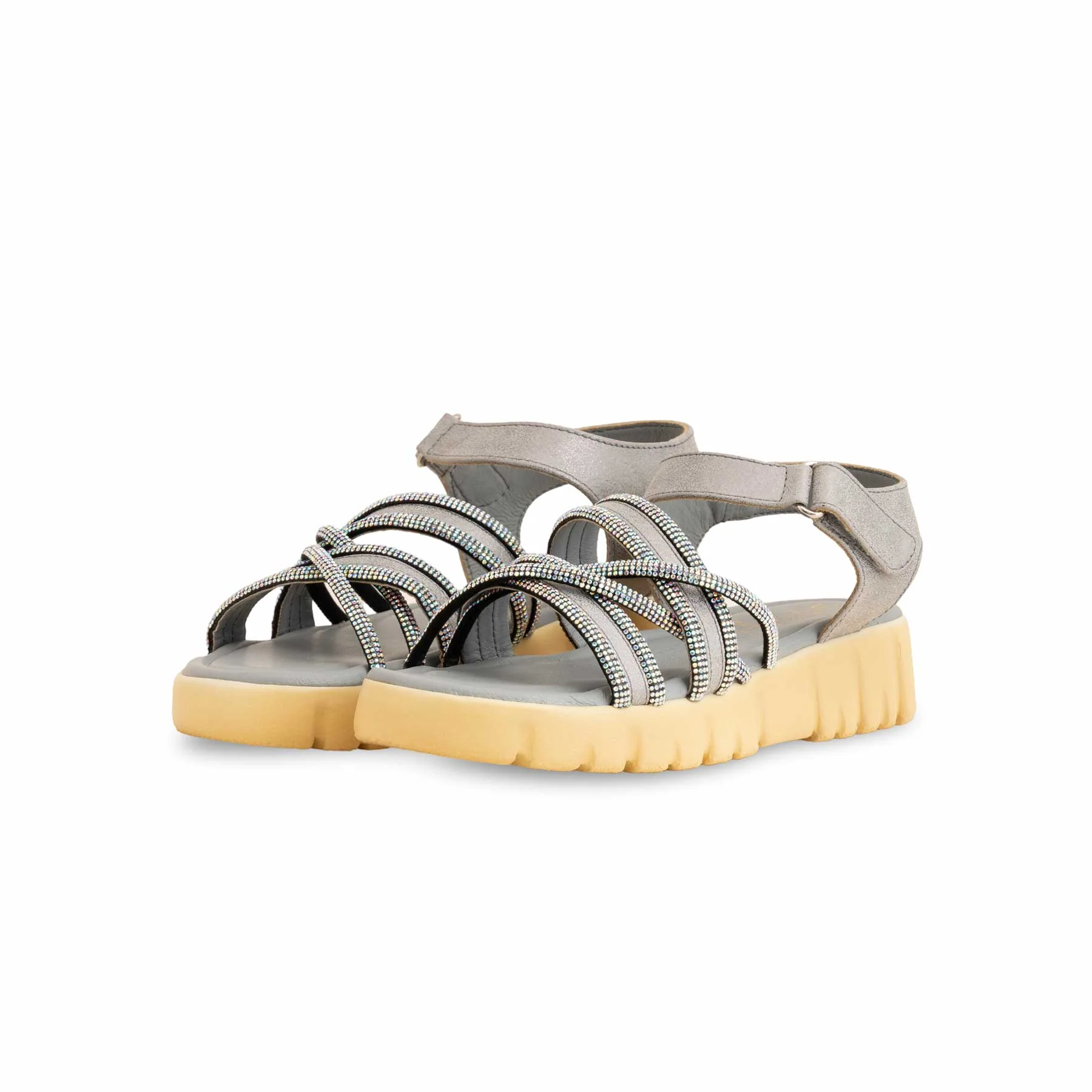 Girls Grey Formal Sandal KD5637 - Image 3