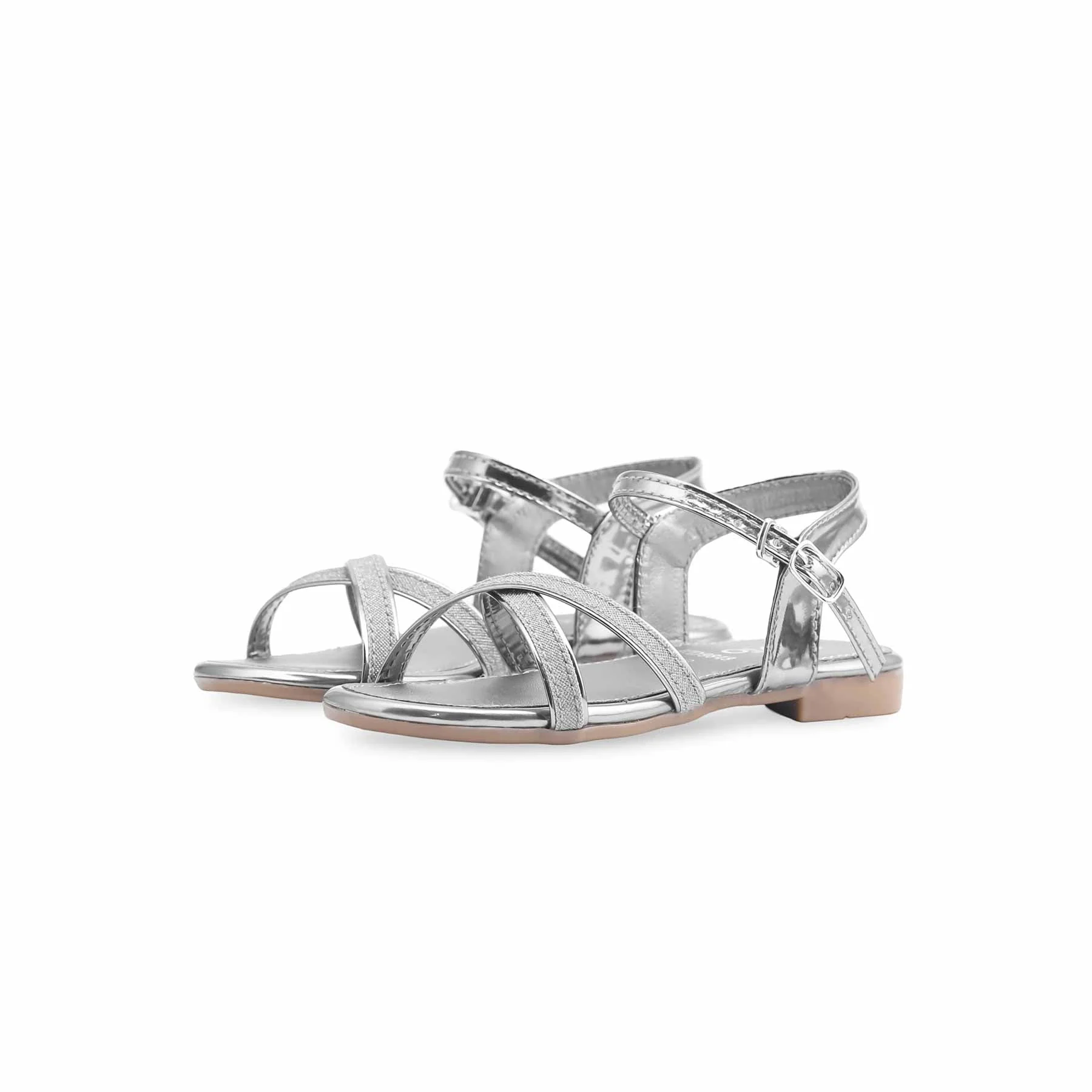 Girls Grey Formal Sandal KD9848 - Image 3