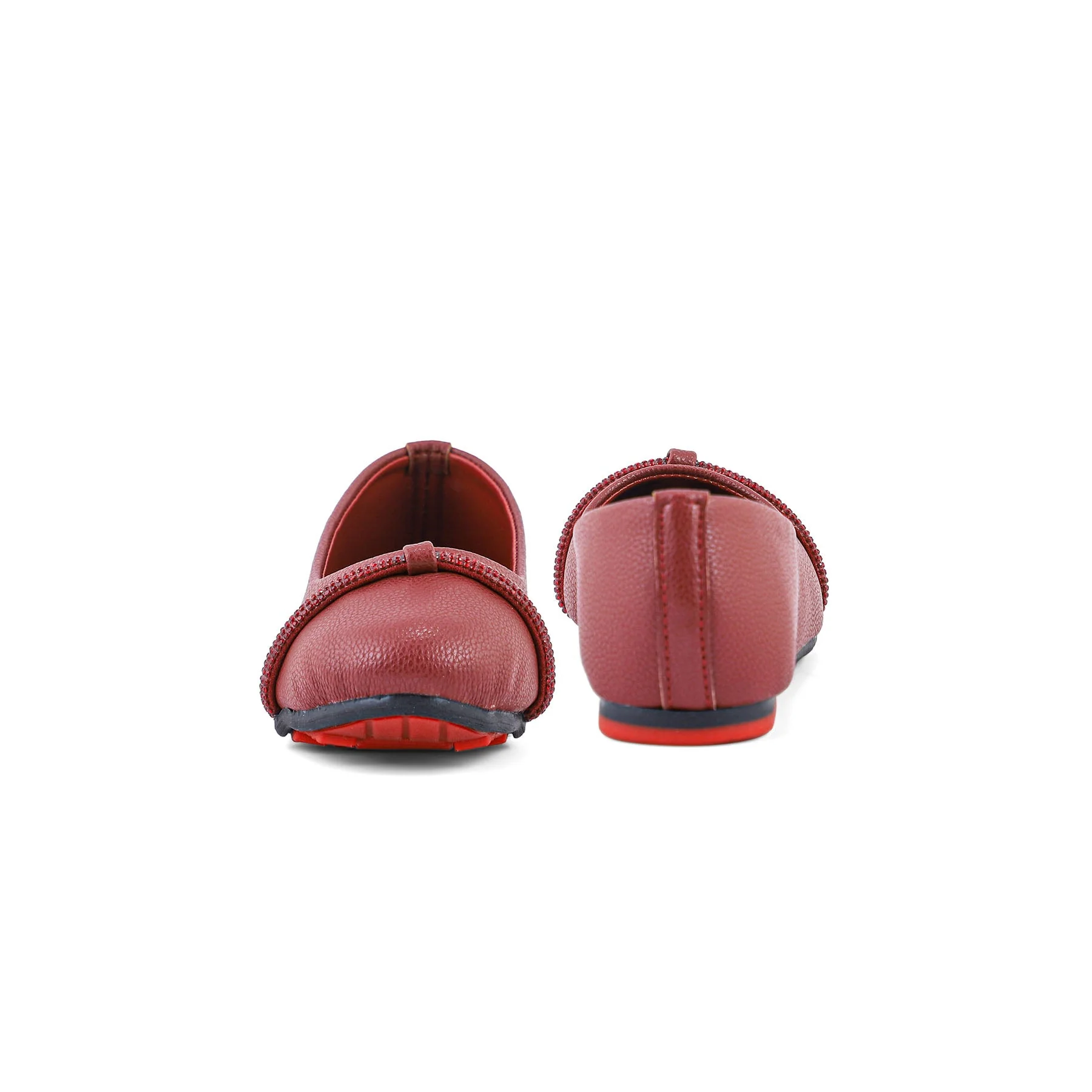 Girls Maroon Casual Pumps KD0943 - Image 3