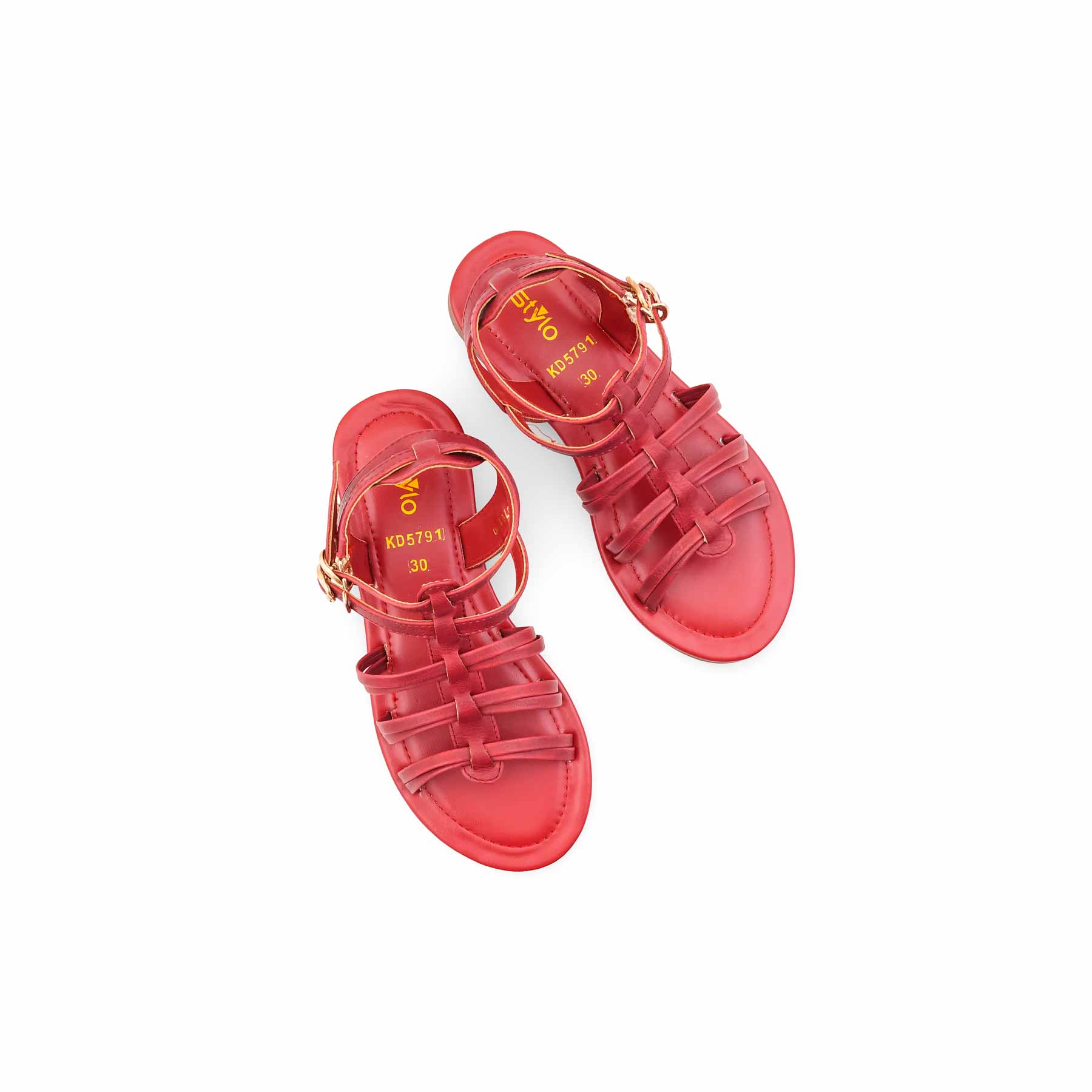 Girls Maroon Casual Sandal KD5791 - Image 5