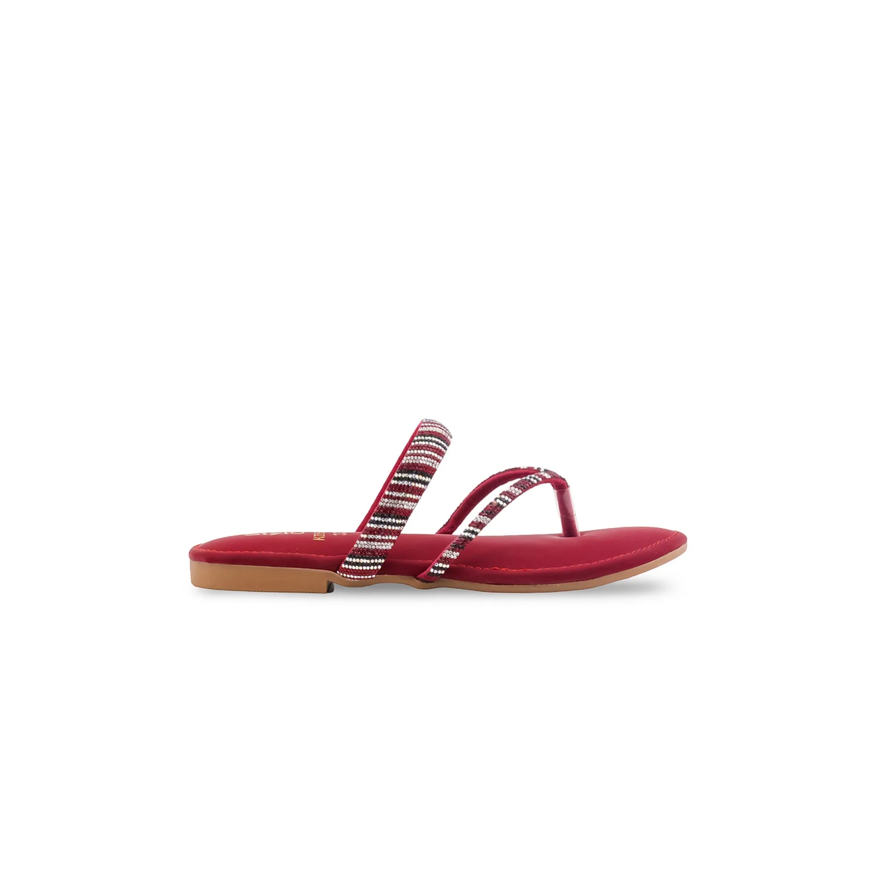 Girls Maroon Fancy Slipper KD5887 - Image 2